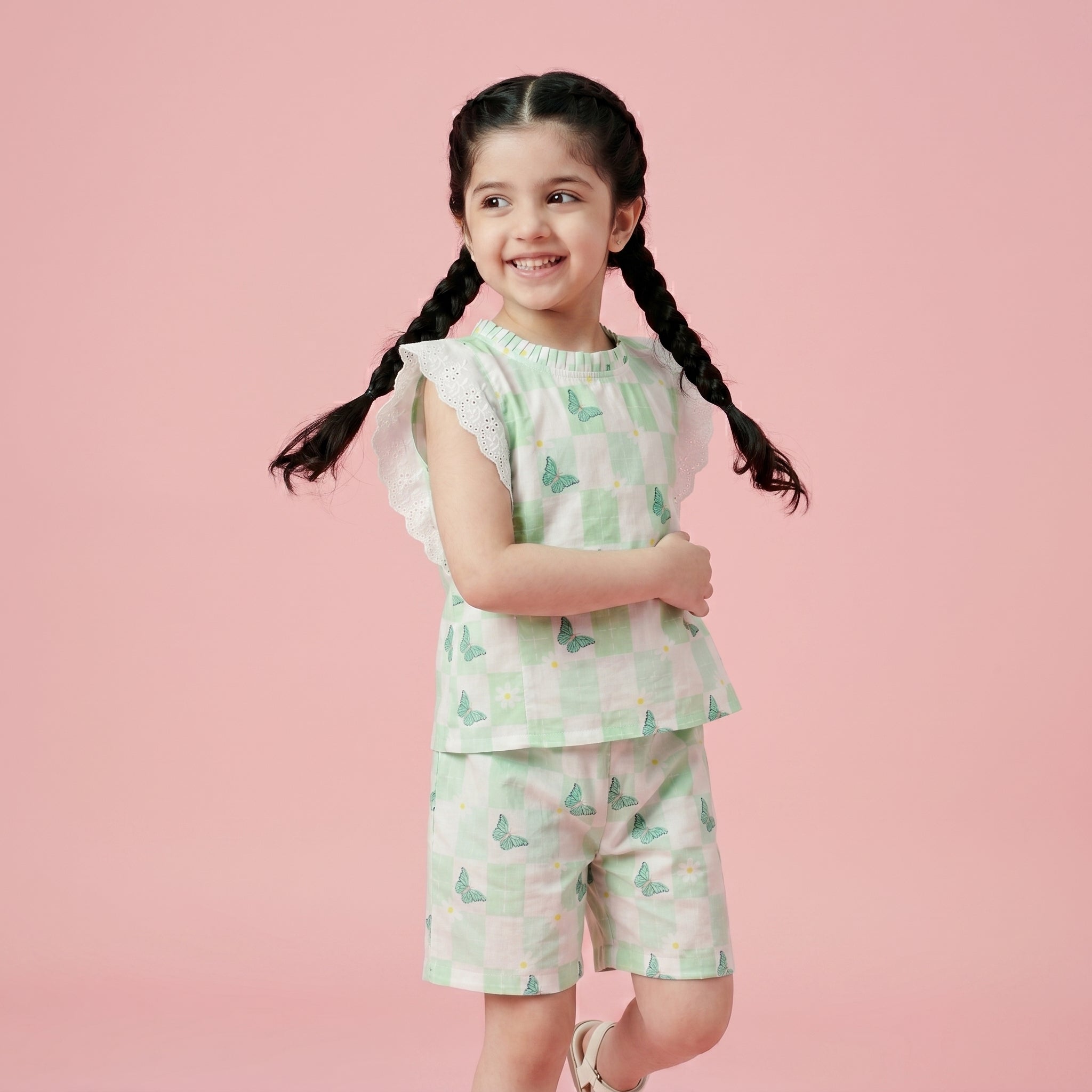 Sylvie Green Cotton Coord Set