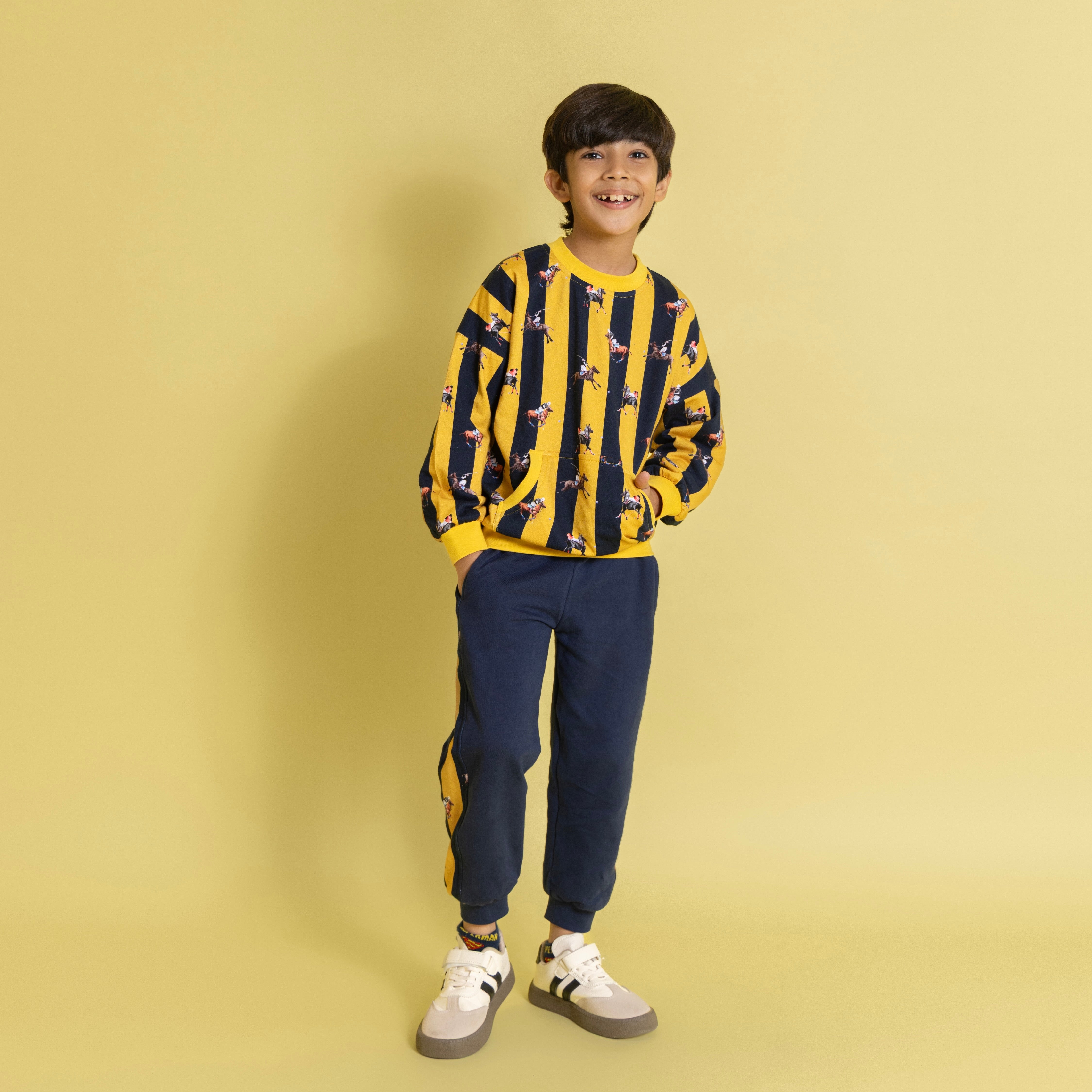 Noel Blue & Yellow Stripe Track Set