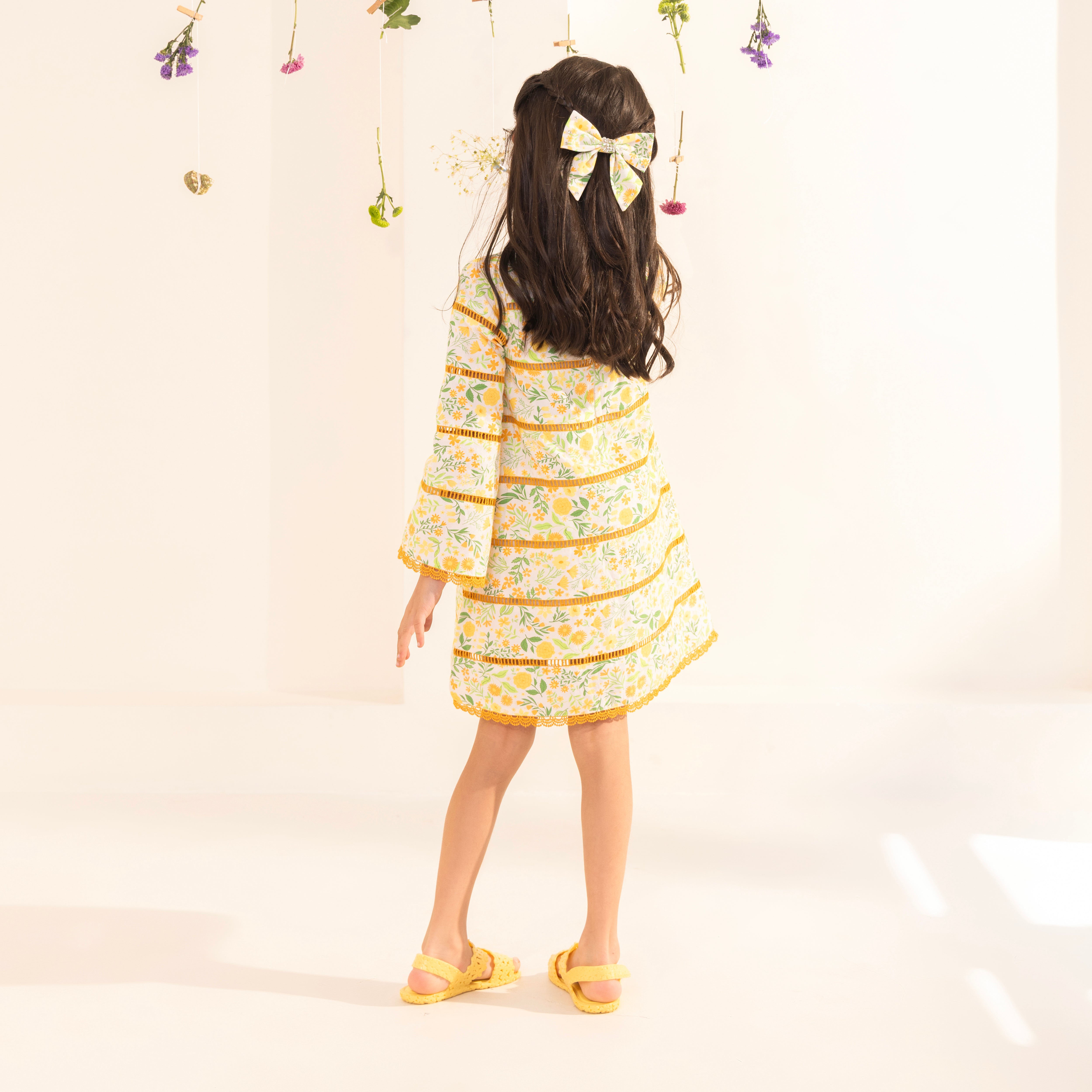 Alessia Printed Cotton Lace Dress