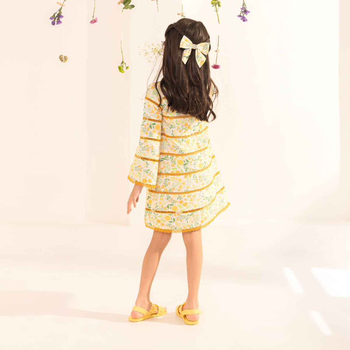 Alessia Printed Cotton Lace Dress - Bibbity Bobbity