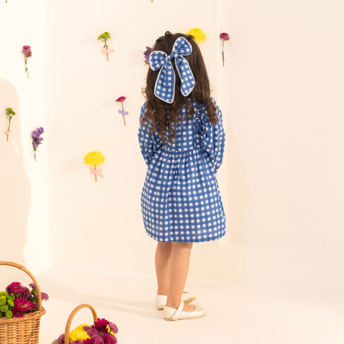 Celia Checkered Cotton Dress - Bibbity Bobbity