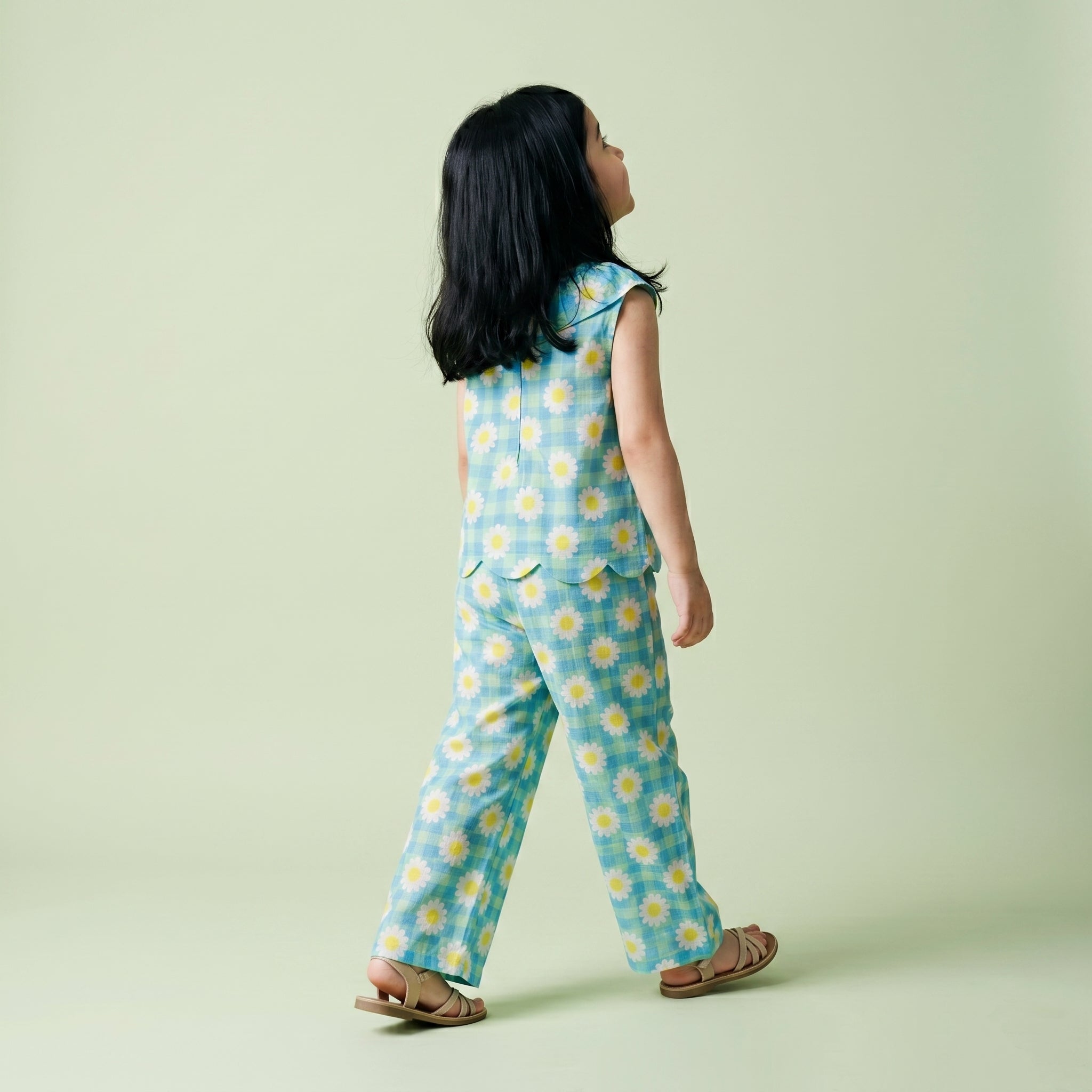 Daisy floral Linen Coord Set - Bibbity Bobbity