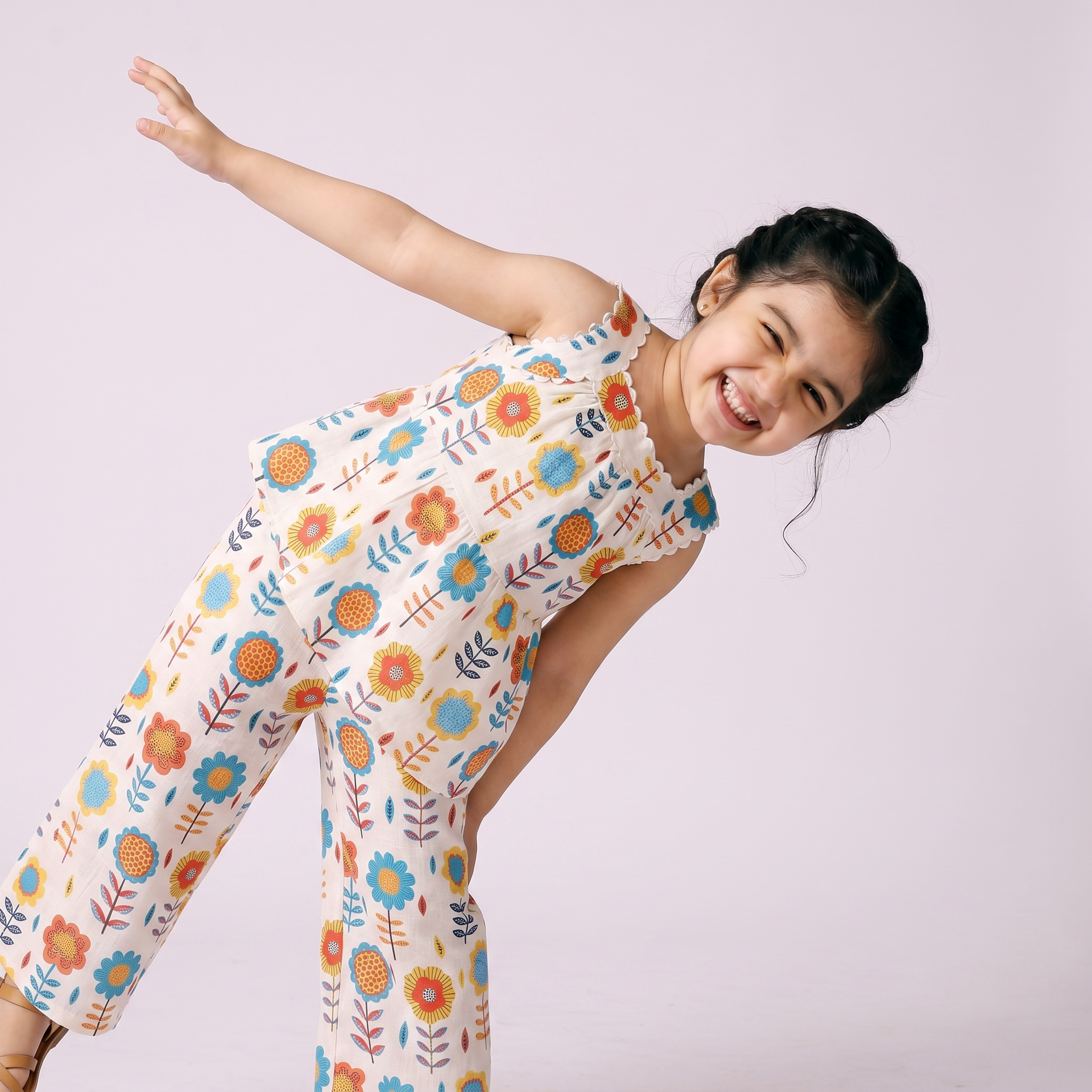 Solene floral Linen Coord Set