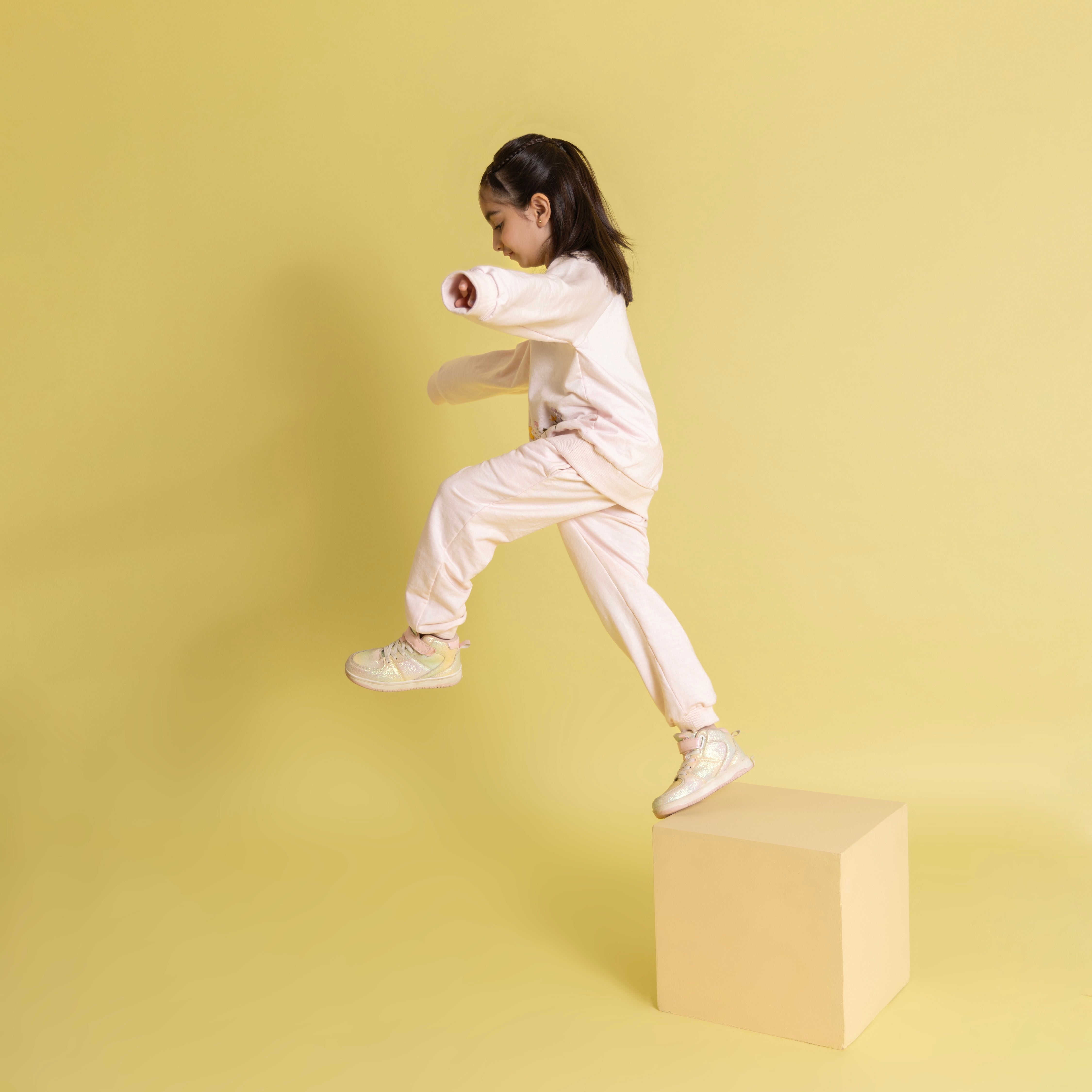 Kaia Pink Embroidered Track Set