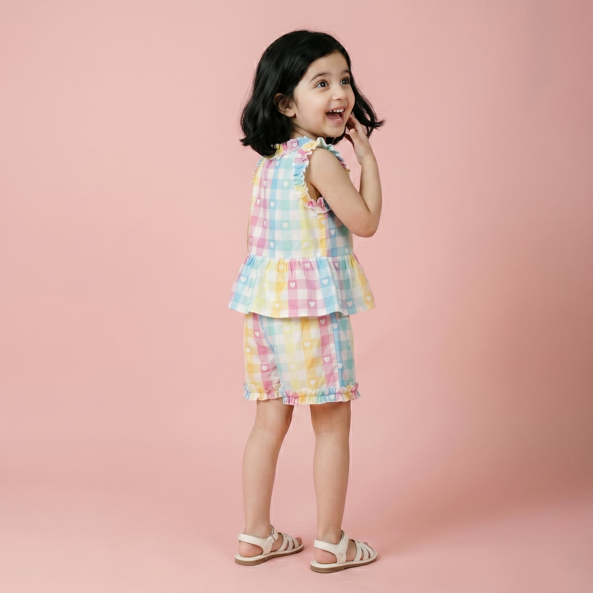 Lola Heart Cotton Coord Set with Shorts - Bibbity Bobbity