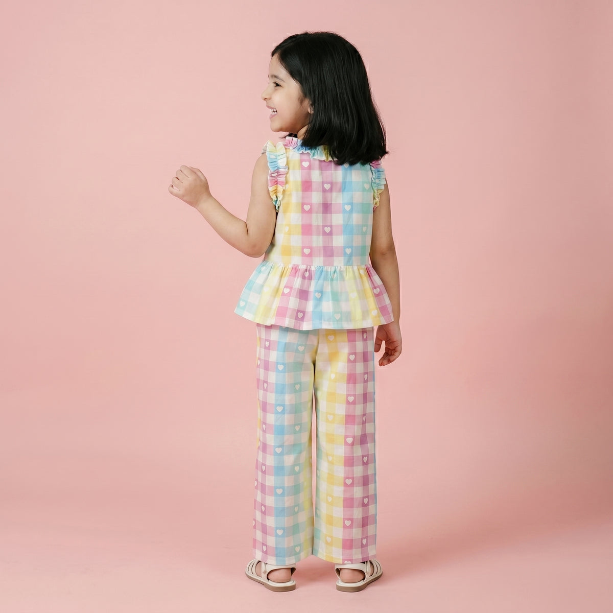 Lola Heart Cotton Coord Set with pants - Bibbity Bobbity