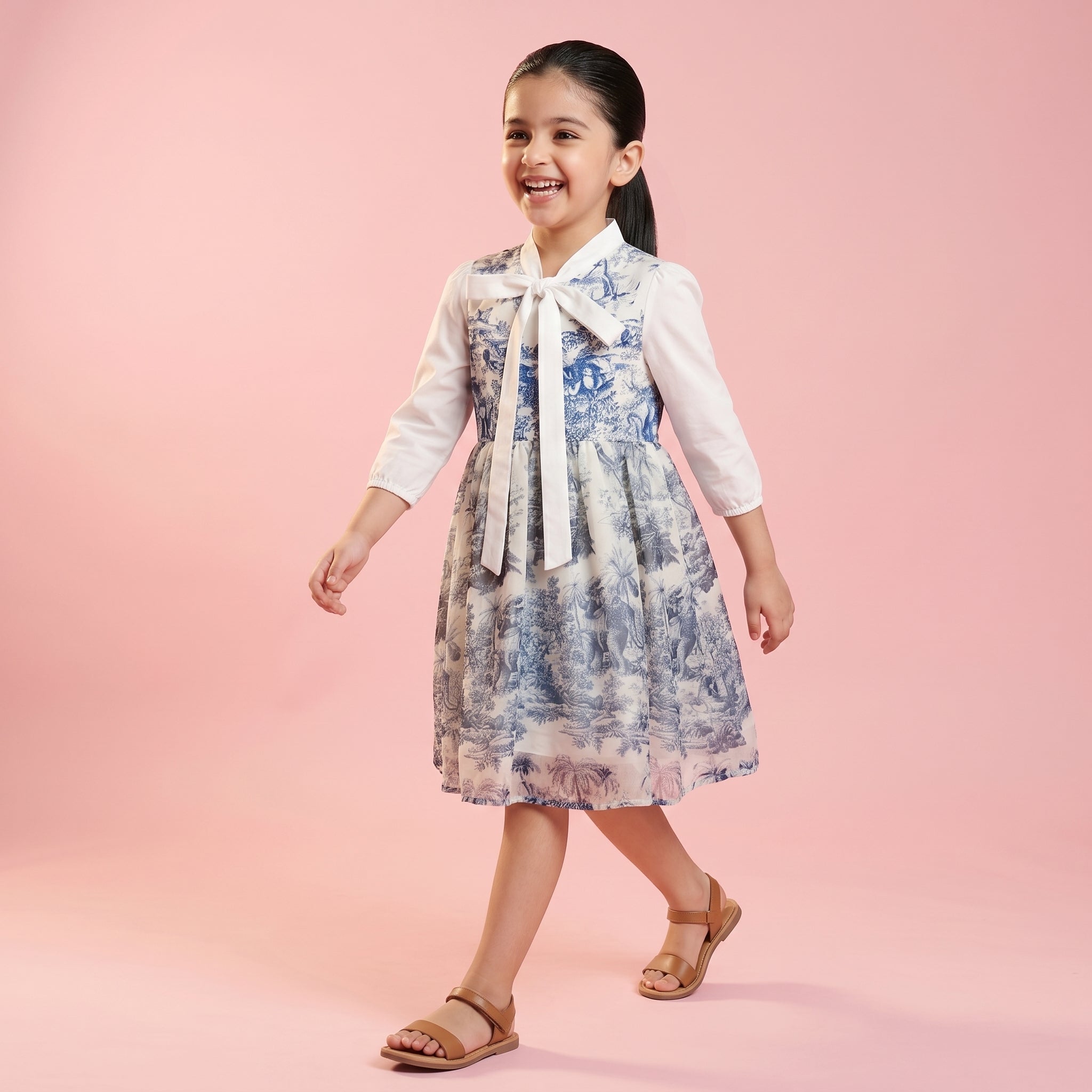 Lyra Toile De Jouy Print Dress - Bibbity Bobbity