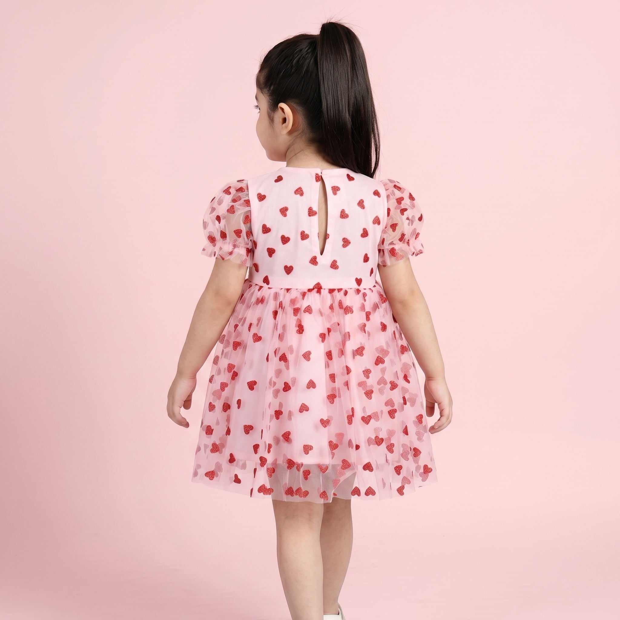 Mabel Pink Heart Baby Dress - Bibbity Bobbity