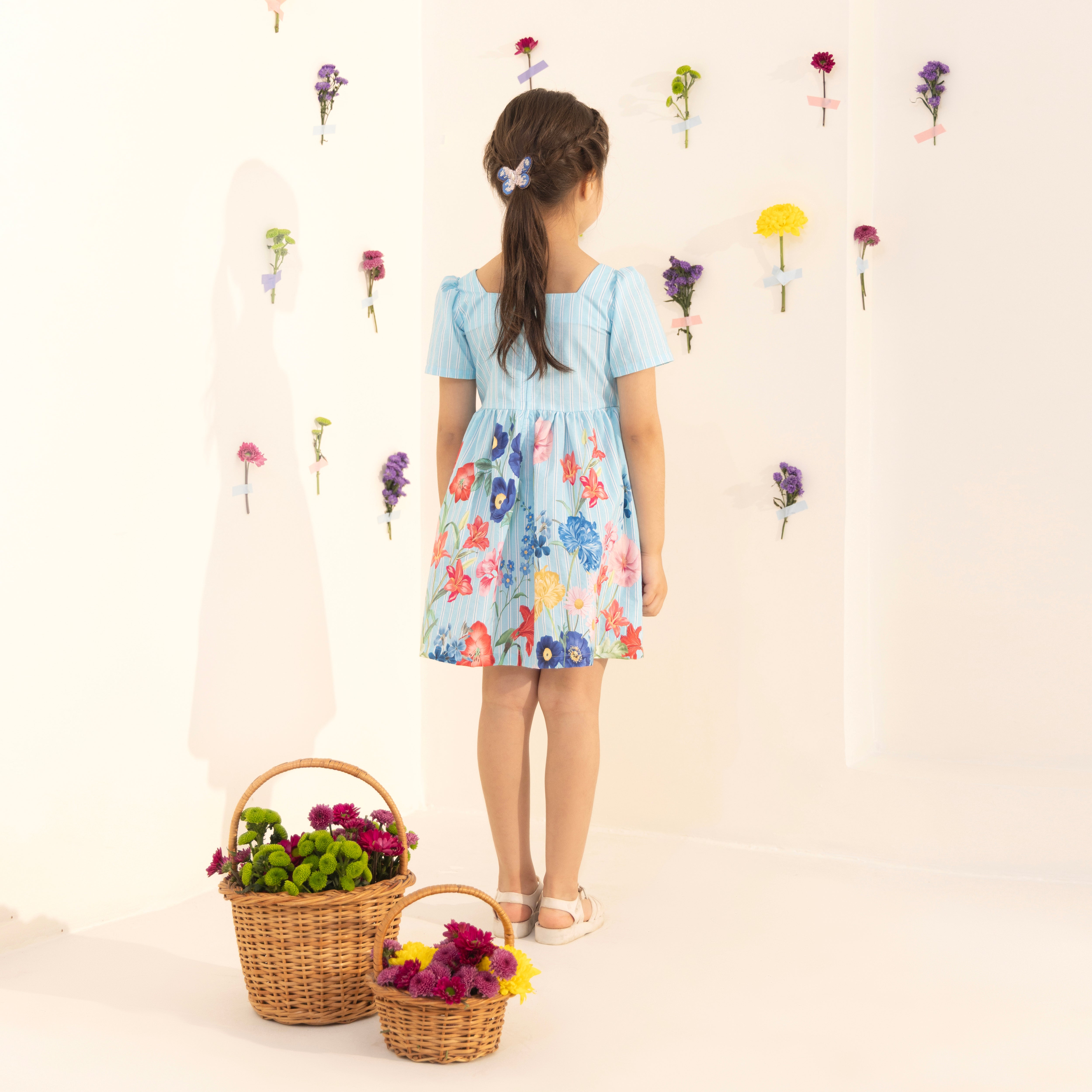 Mavis Stripe Cotton Dress - Bibbity Bobbity