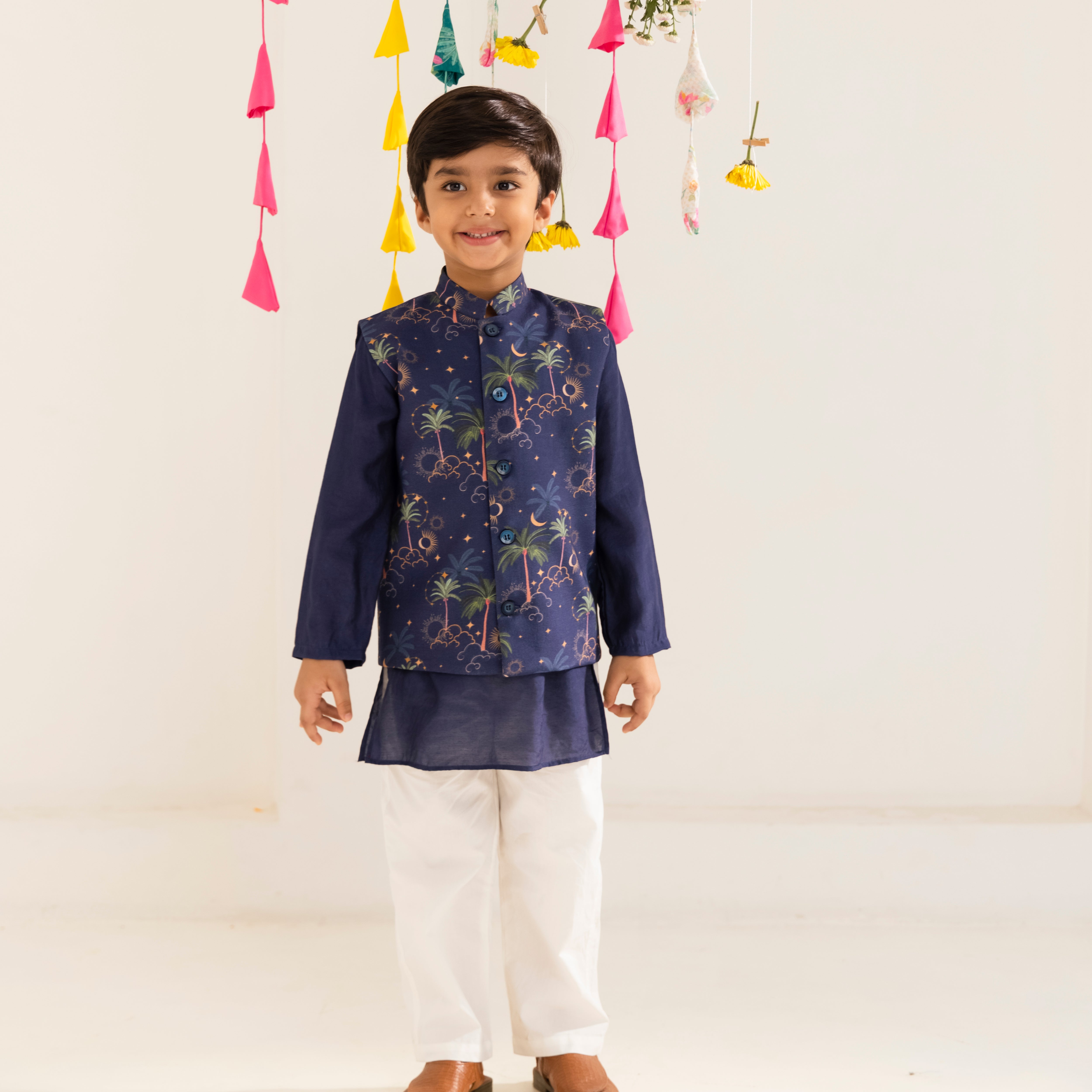 Navir Blue Celestial Bandhi Set