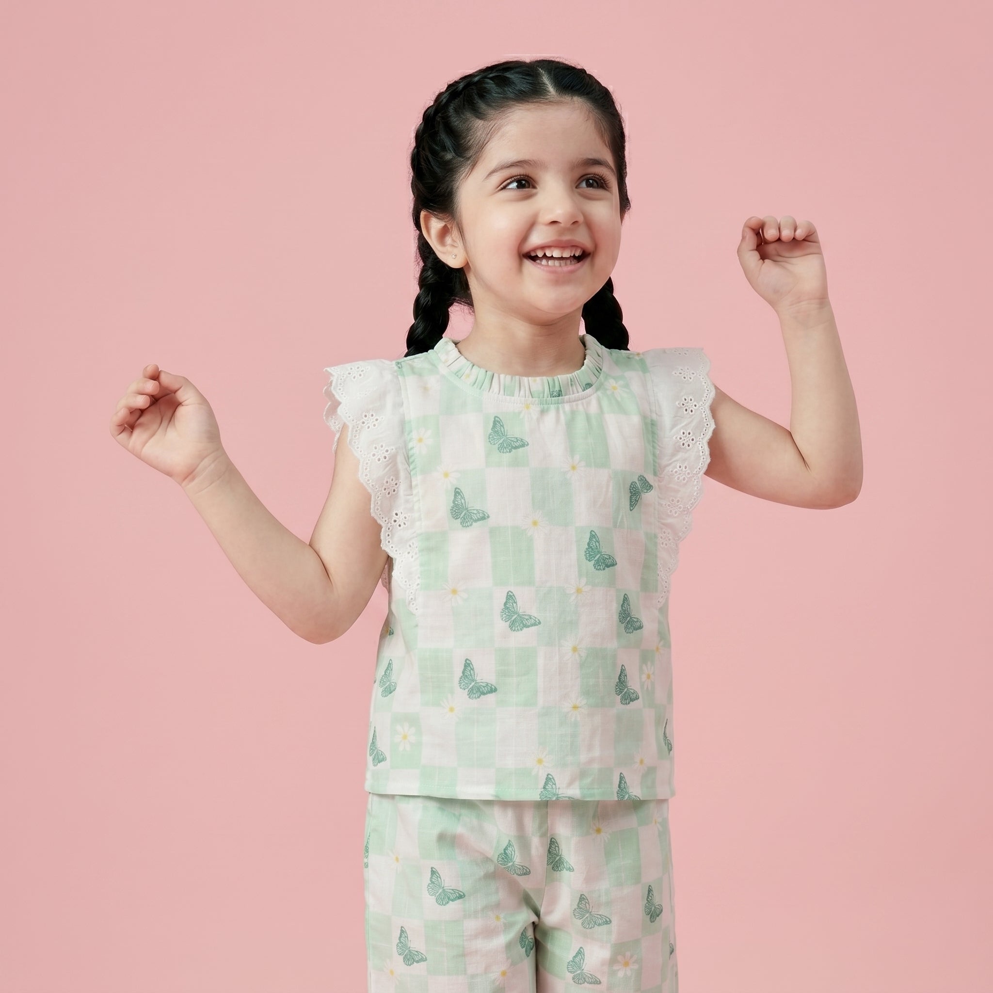 Sylvie Green Cotton Coord Set - Bibbity Bobbity