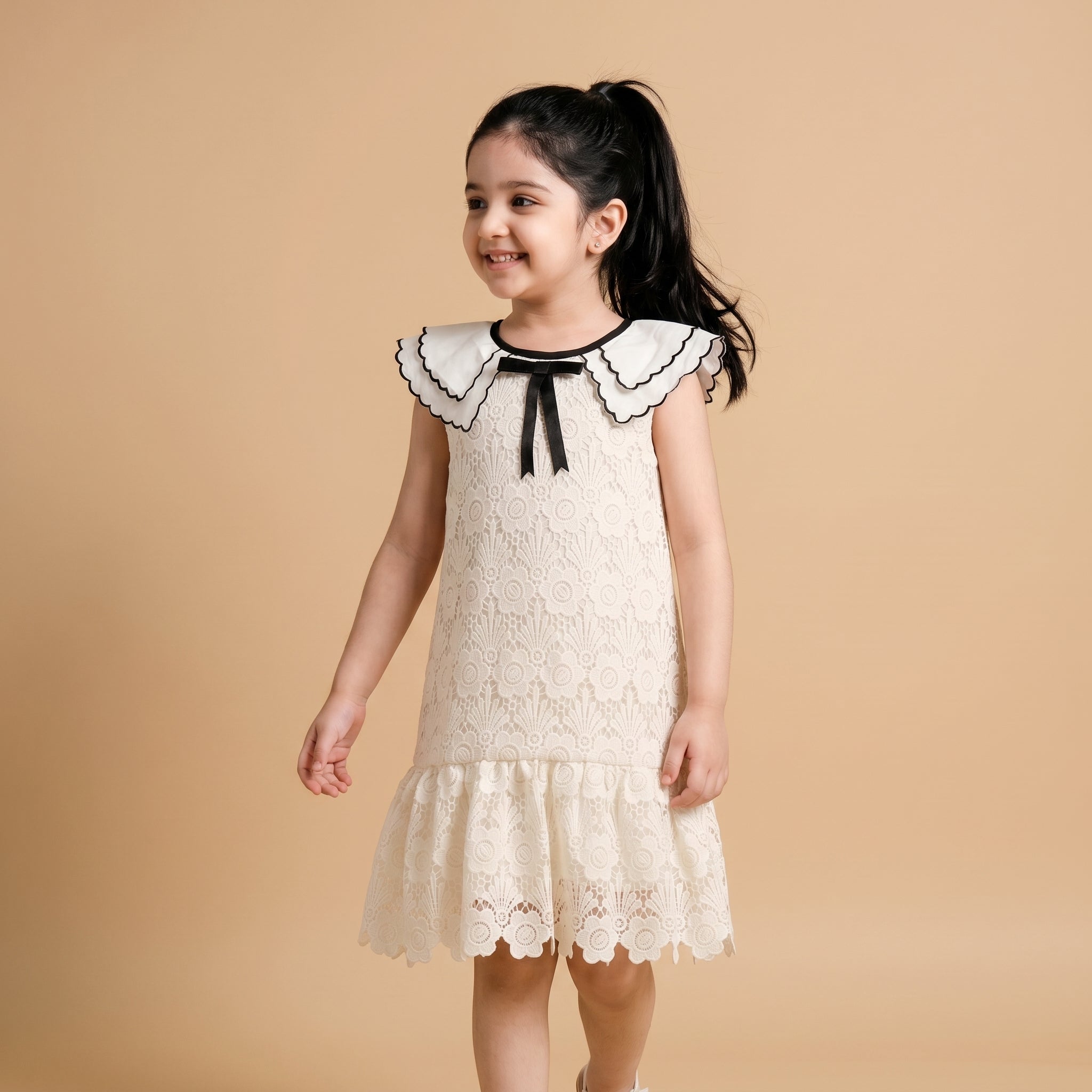 Zoe White Lace Dress - Bibbity Bobbity