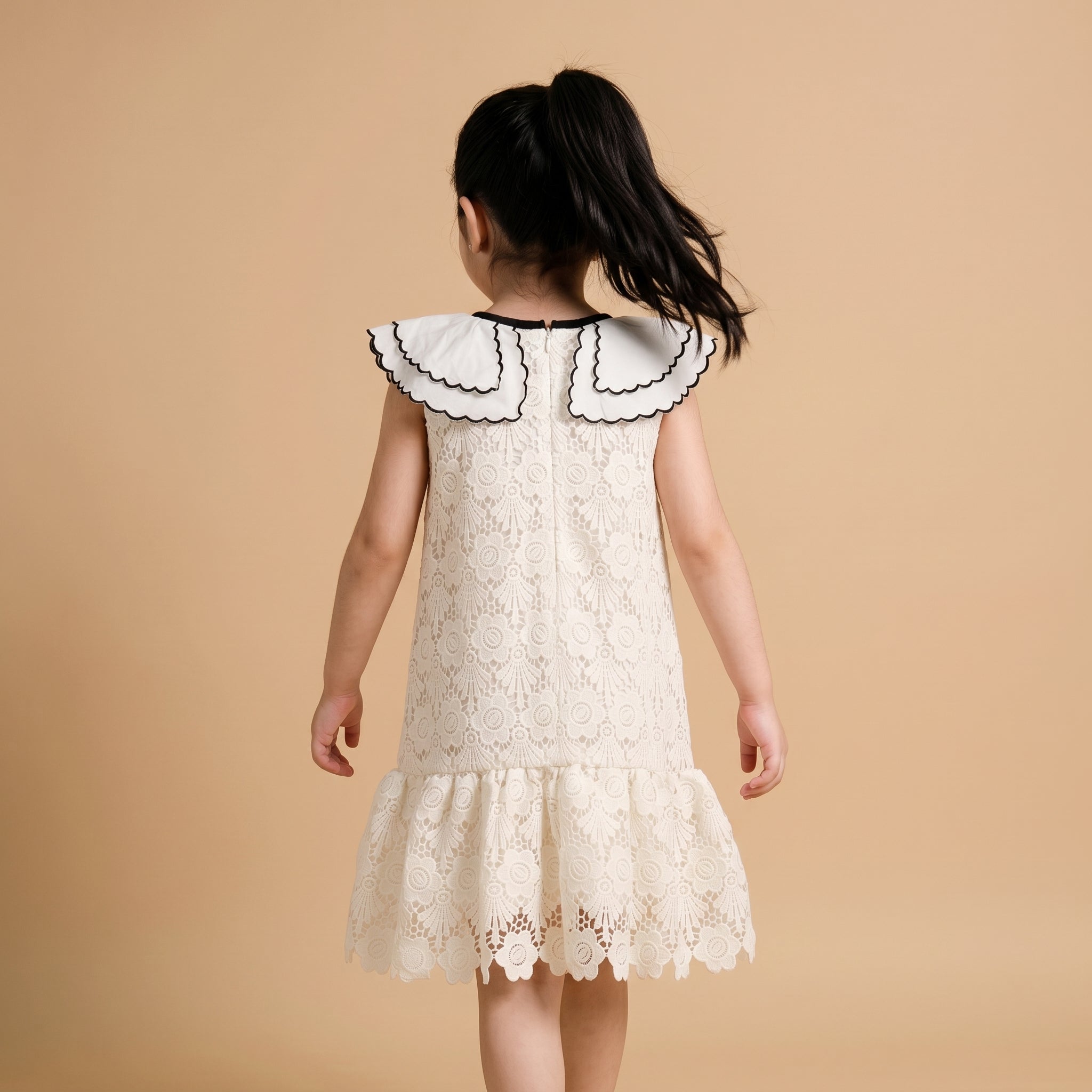 Zoe White Lace Dress - Bibbity Bobbity
