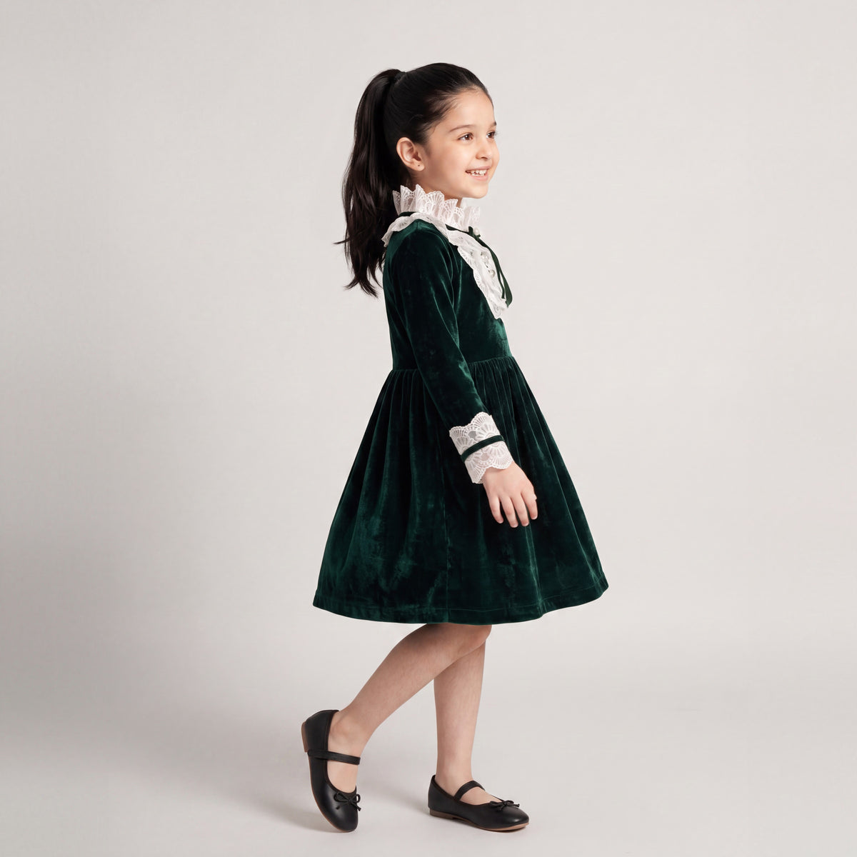 Gabriel Green Velvet Dress