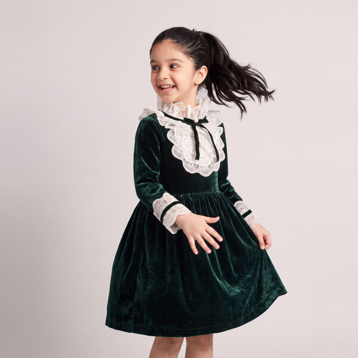 Gabriel Green Velvet Dress