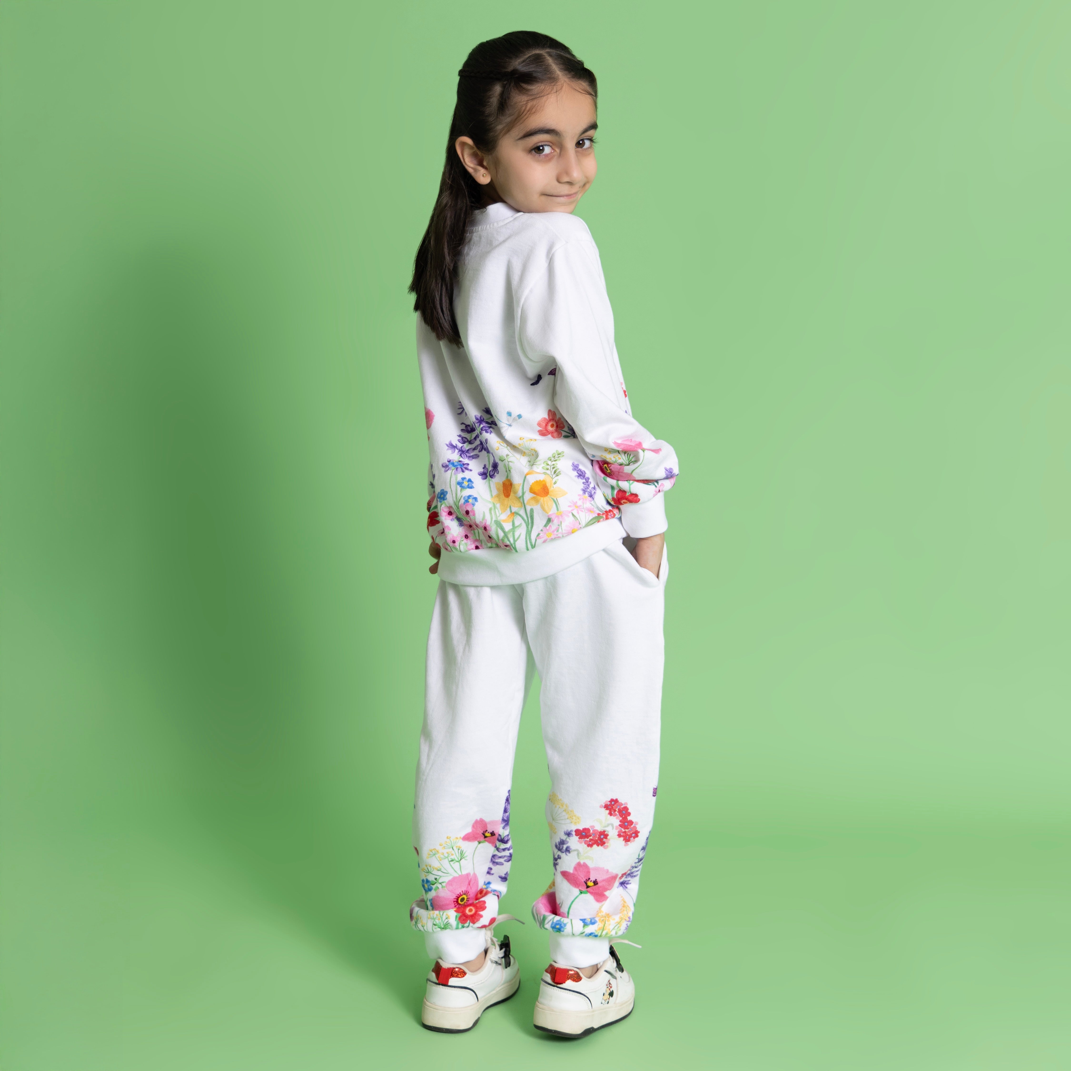 Evie White Floral Track Set