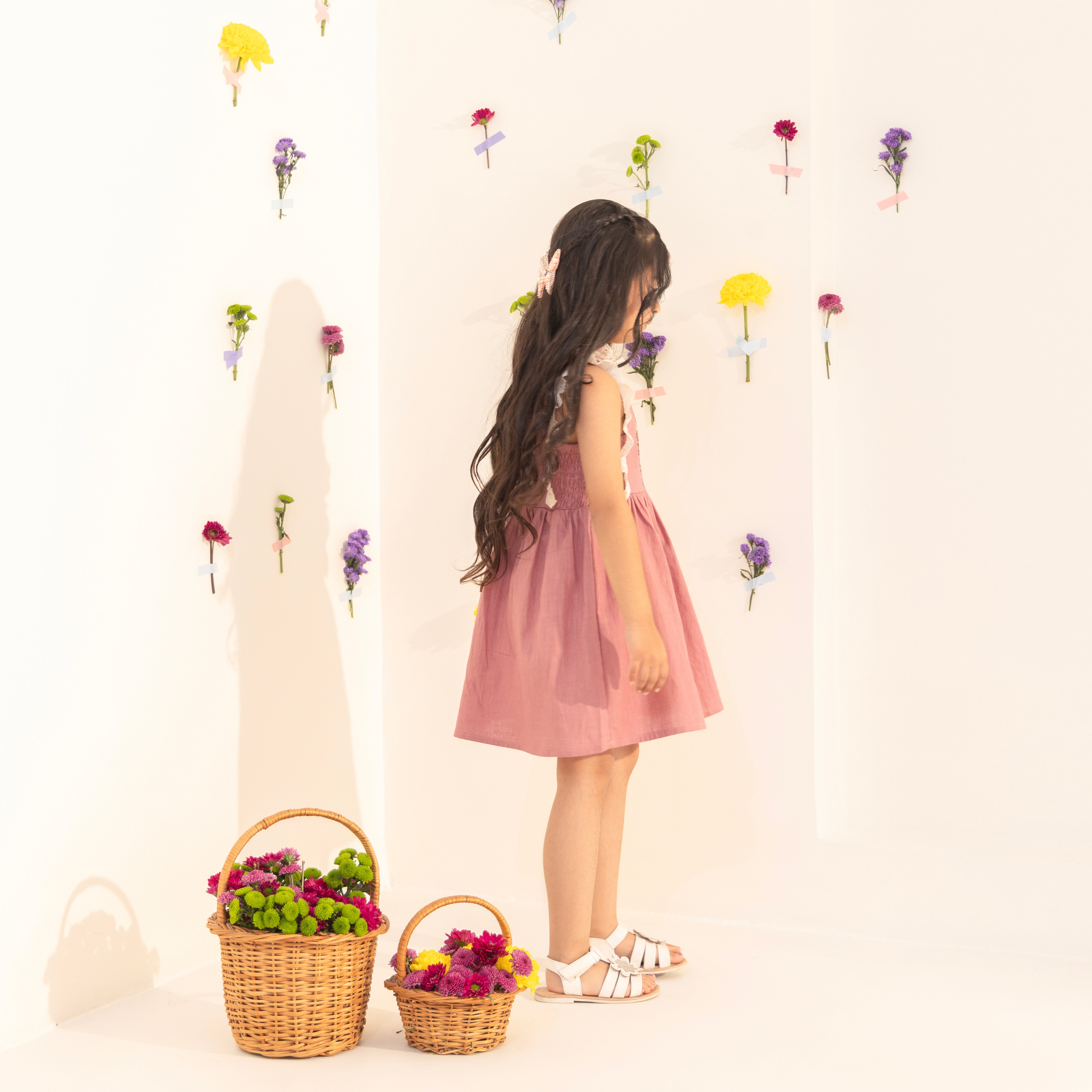 Elise Linen Embroidered Dress