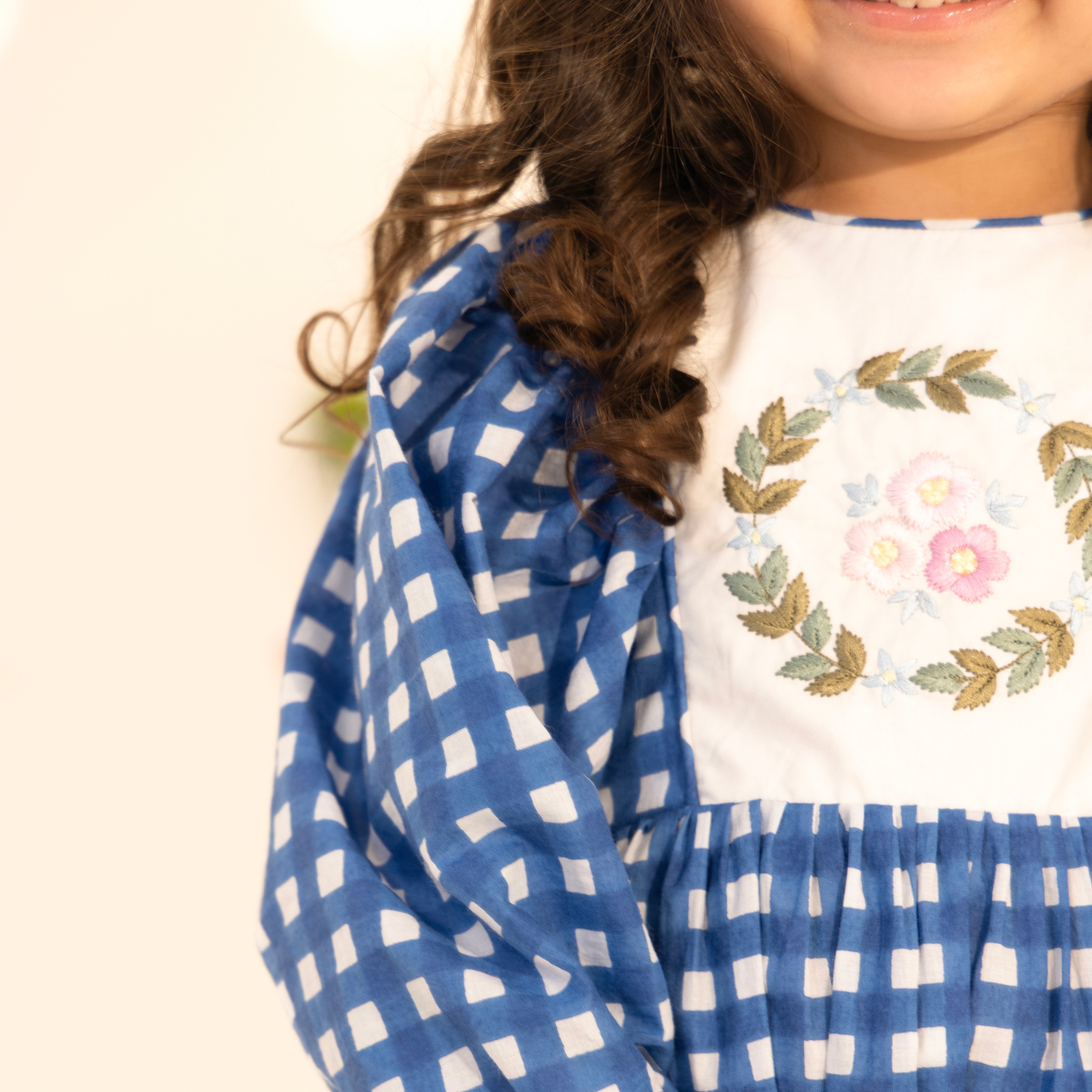 Celia Checkered Cotton Dress