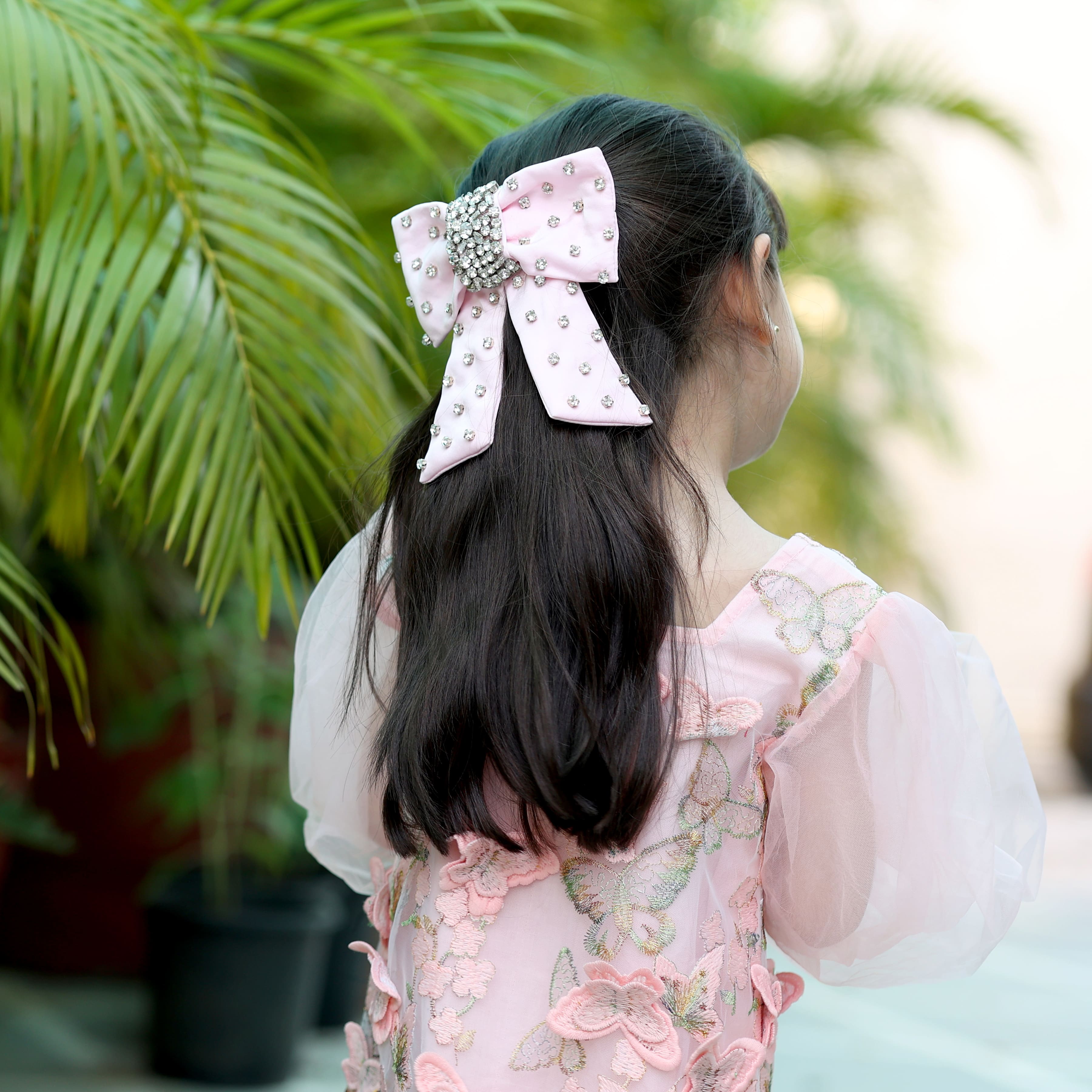 Pink Studded Bow