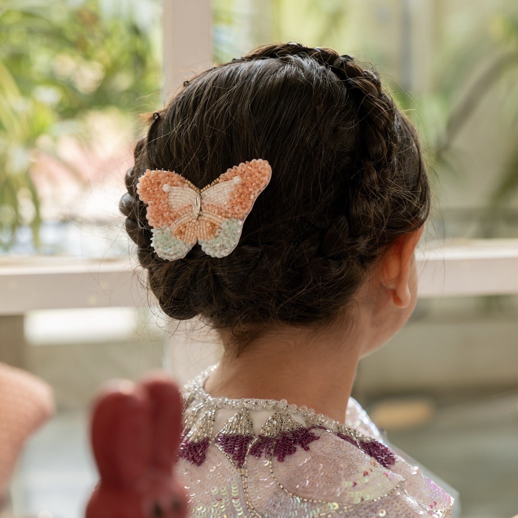 Peach Butterfly Clip