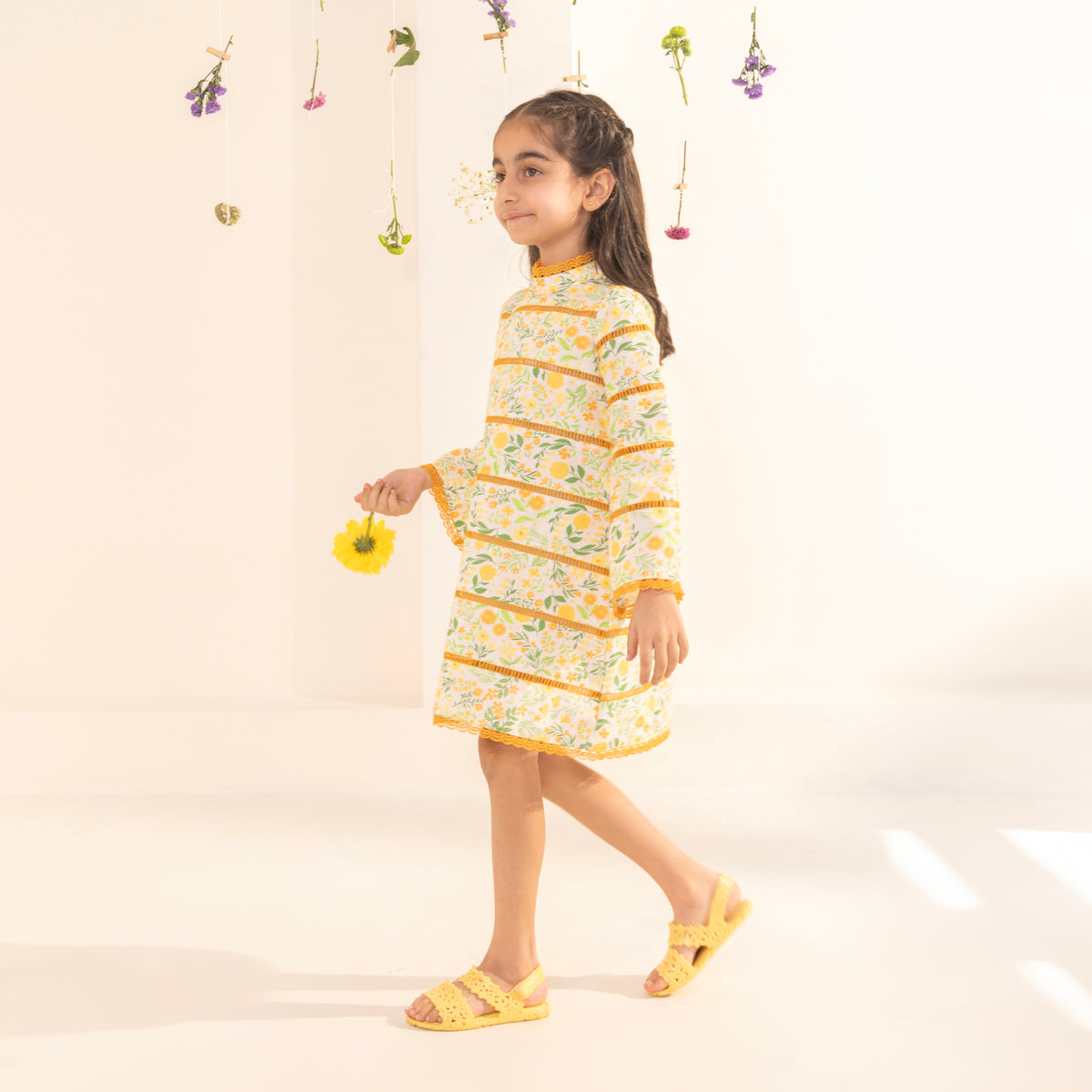 Alessia Printed Cotton Lace Dress - Bibbity Bobbity