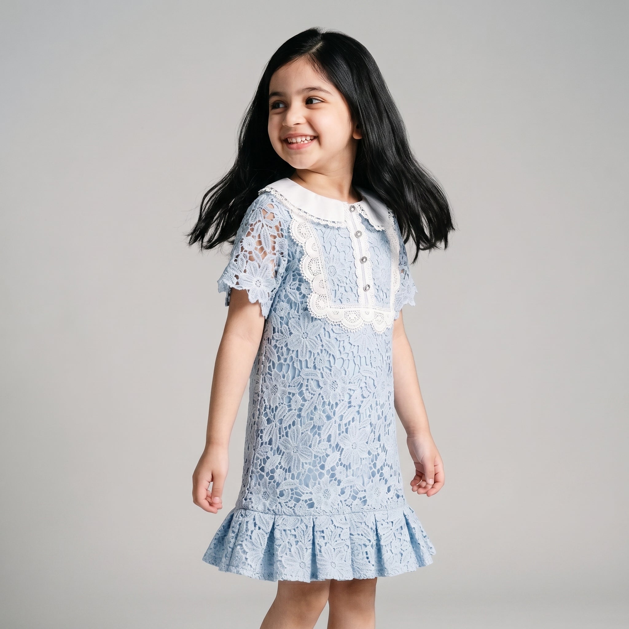 Ariel Blue Lace Dress - Bibbity Bobbity