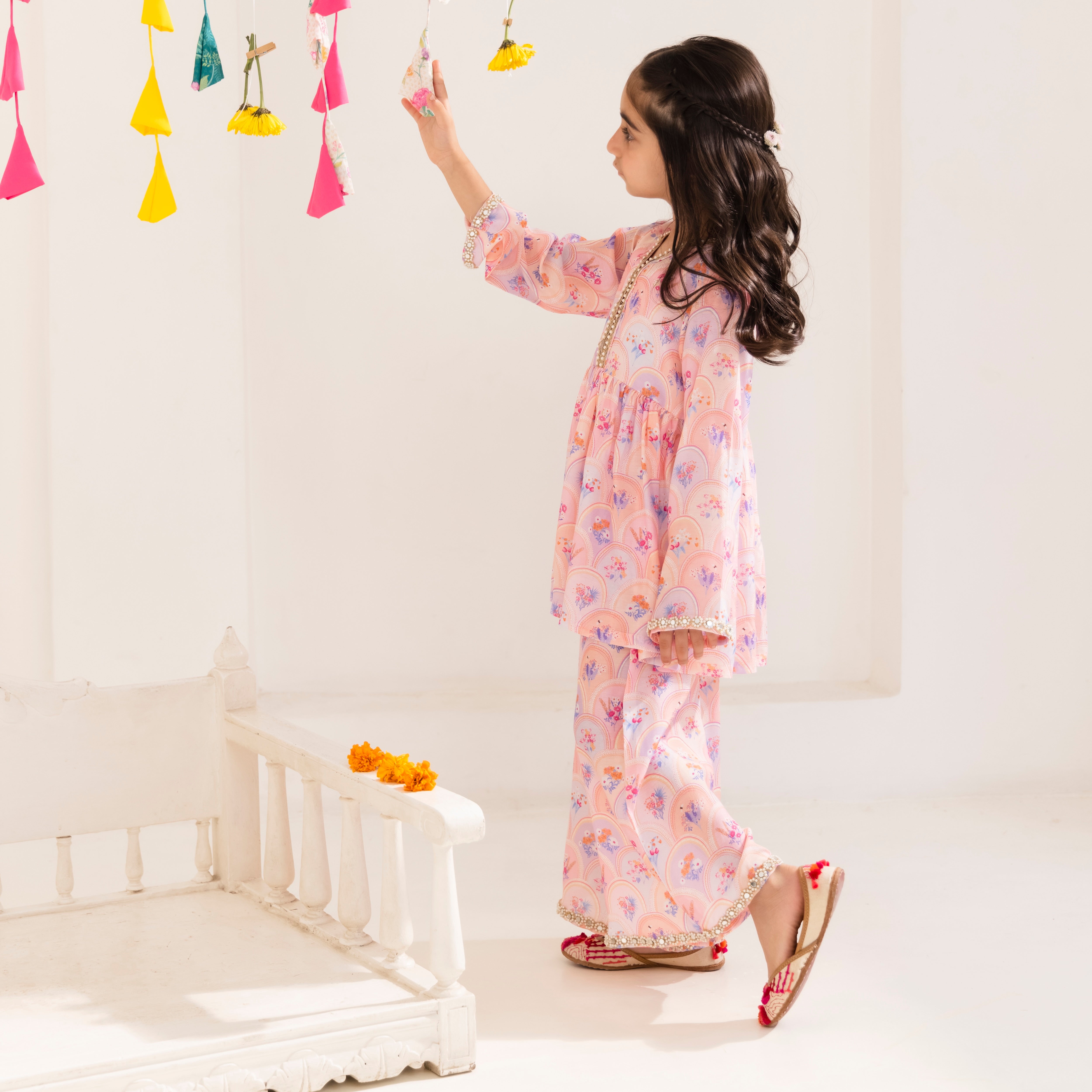 Azara Pink Short Kurta Set