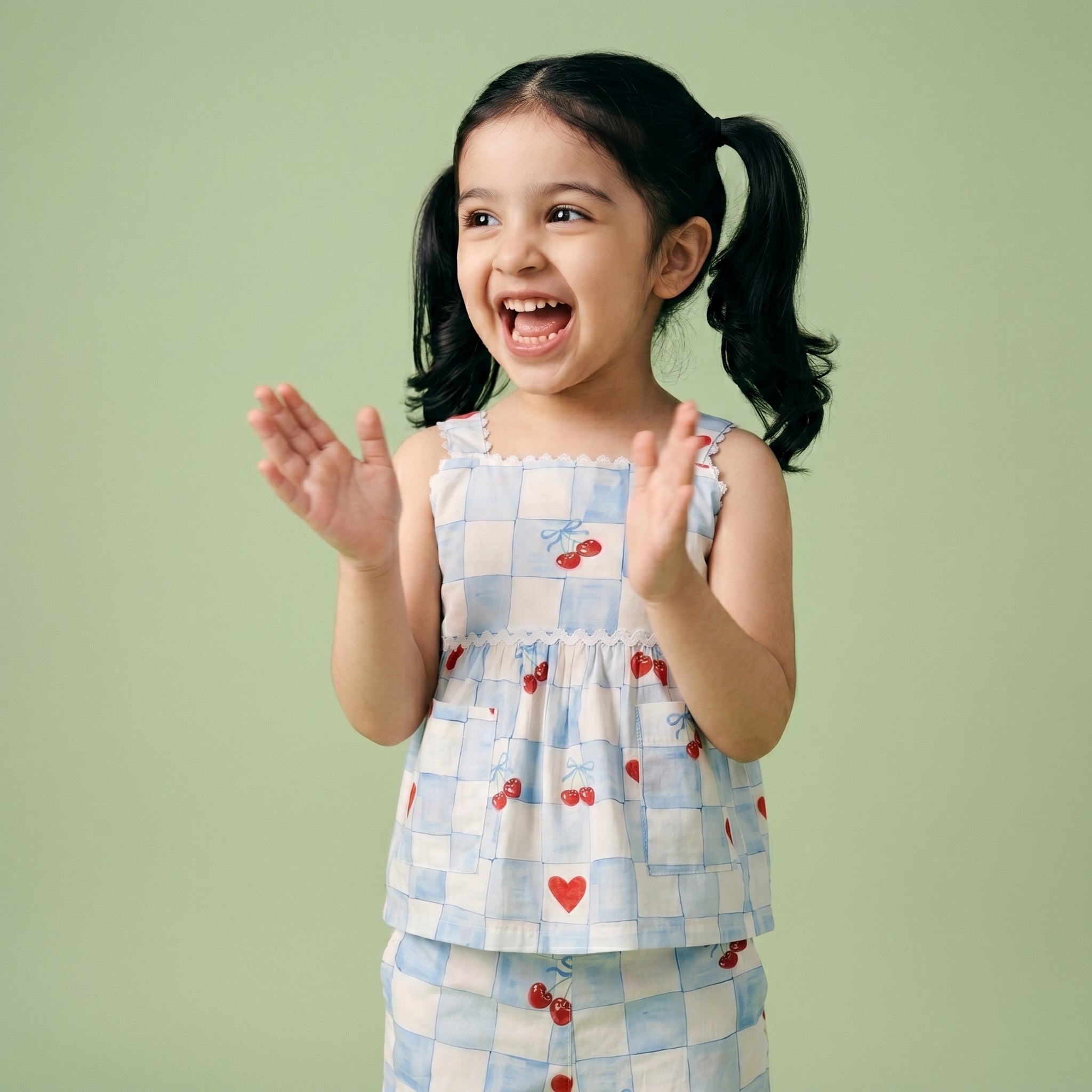 Cherie Blue Cotton Coord Set - Bibbity Bobbity