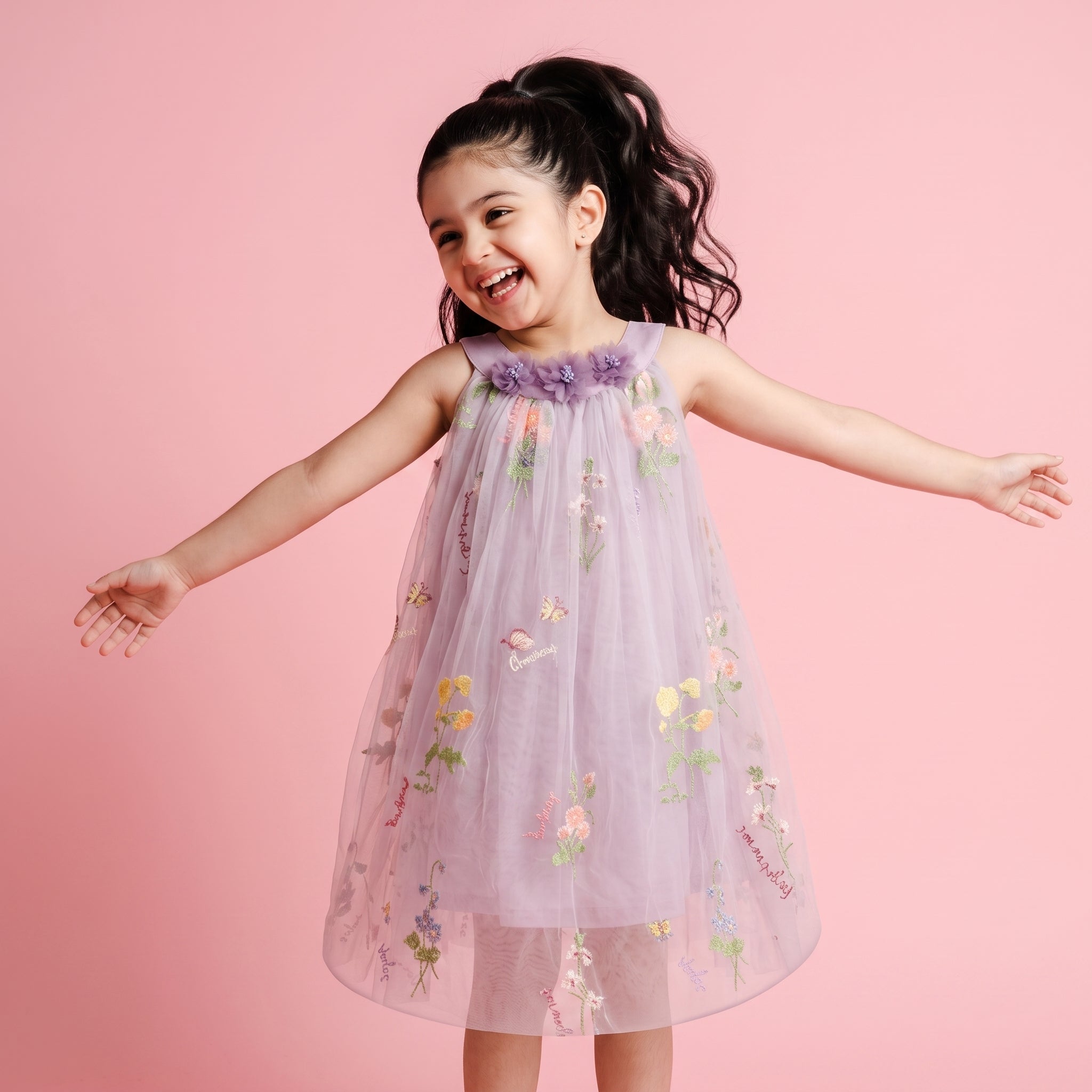 Ella Floral Tulle Dress - Bibbity Bobbity