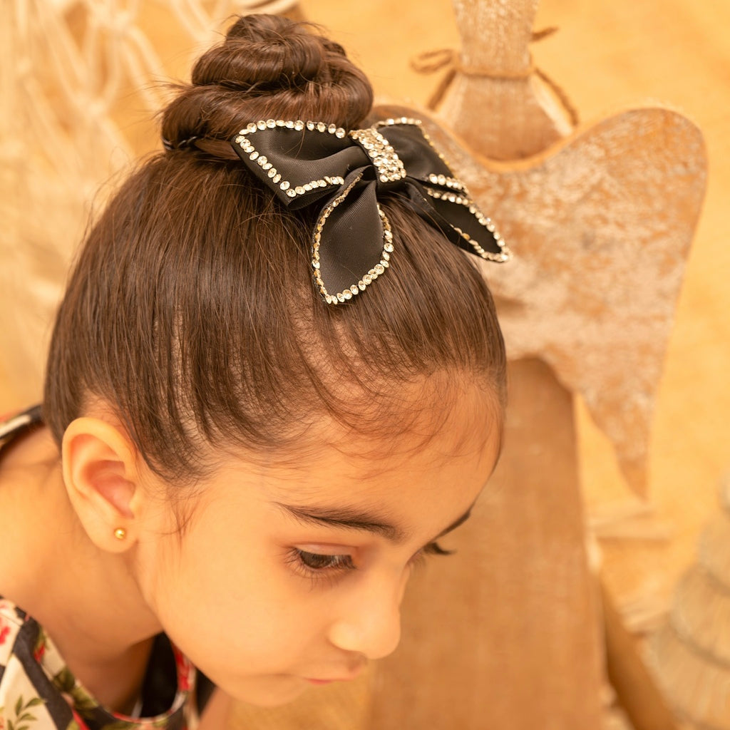 Embellished Black Bow - Bibbity Bobbity
