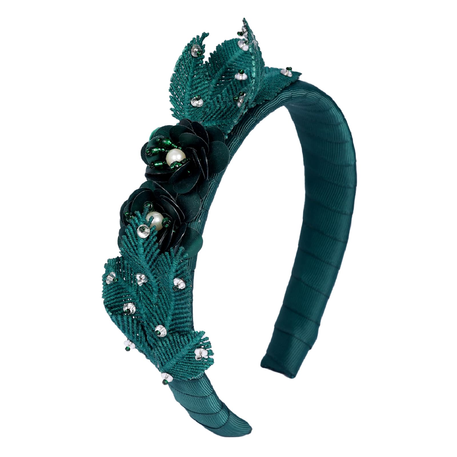 Green Floral Hairband - Bibbity Bobbity