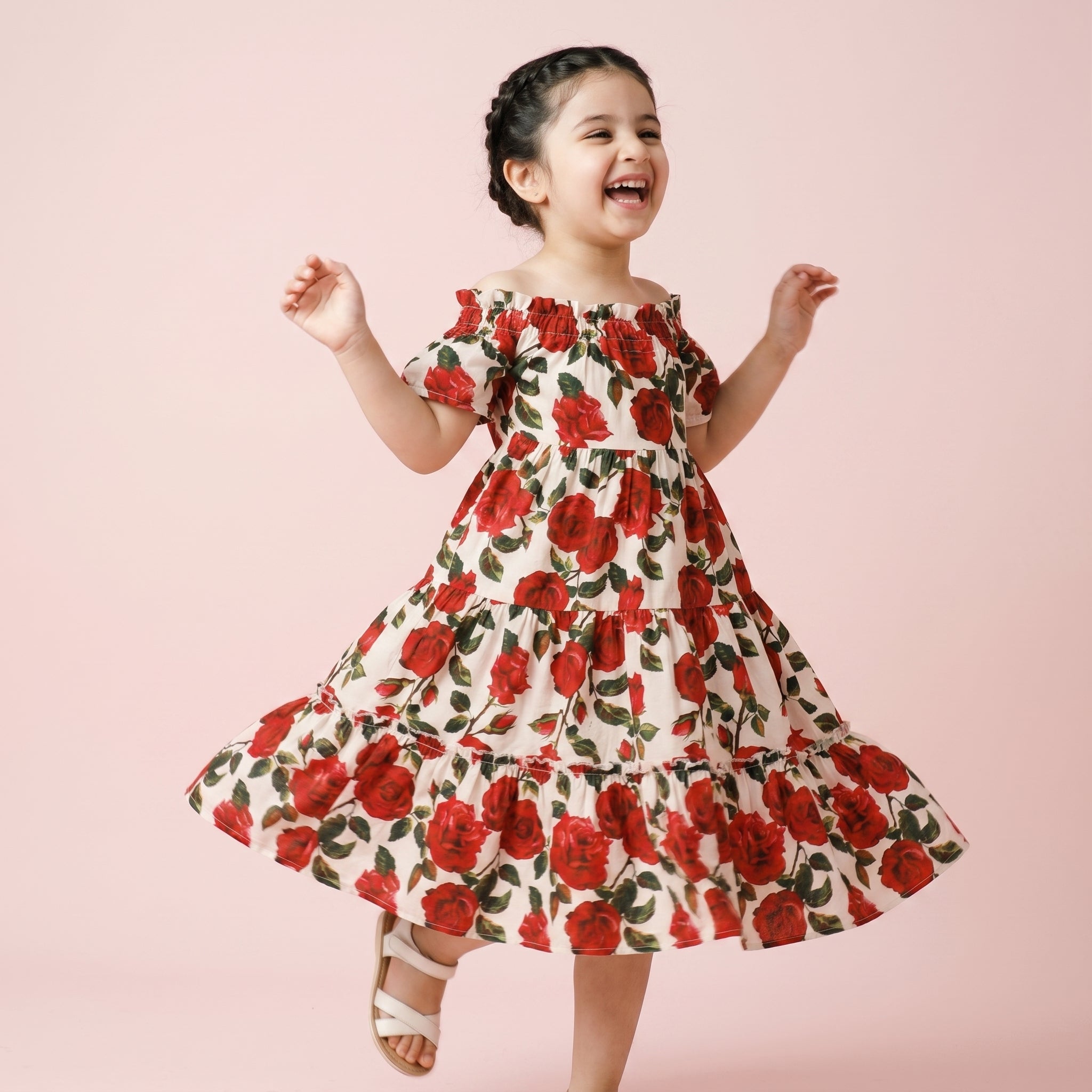 Harper Rose Print Cotton Dress - Bibbity Bobbity
