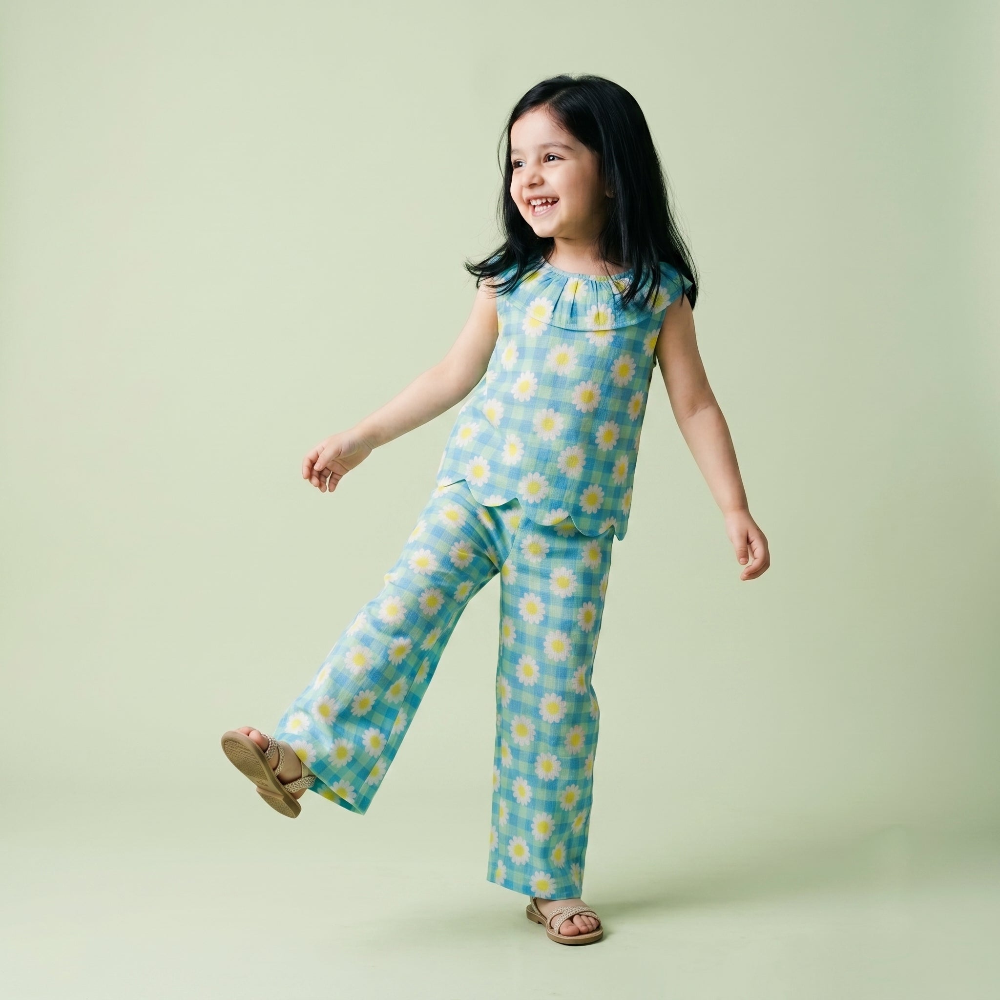 Daisy floral Linen Coord Set