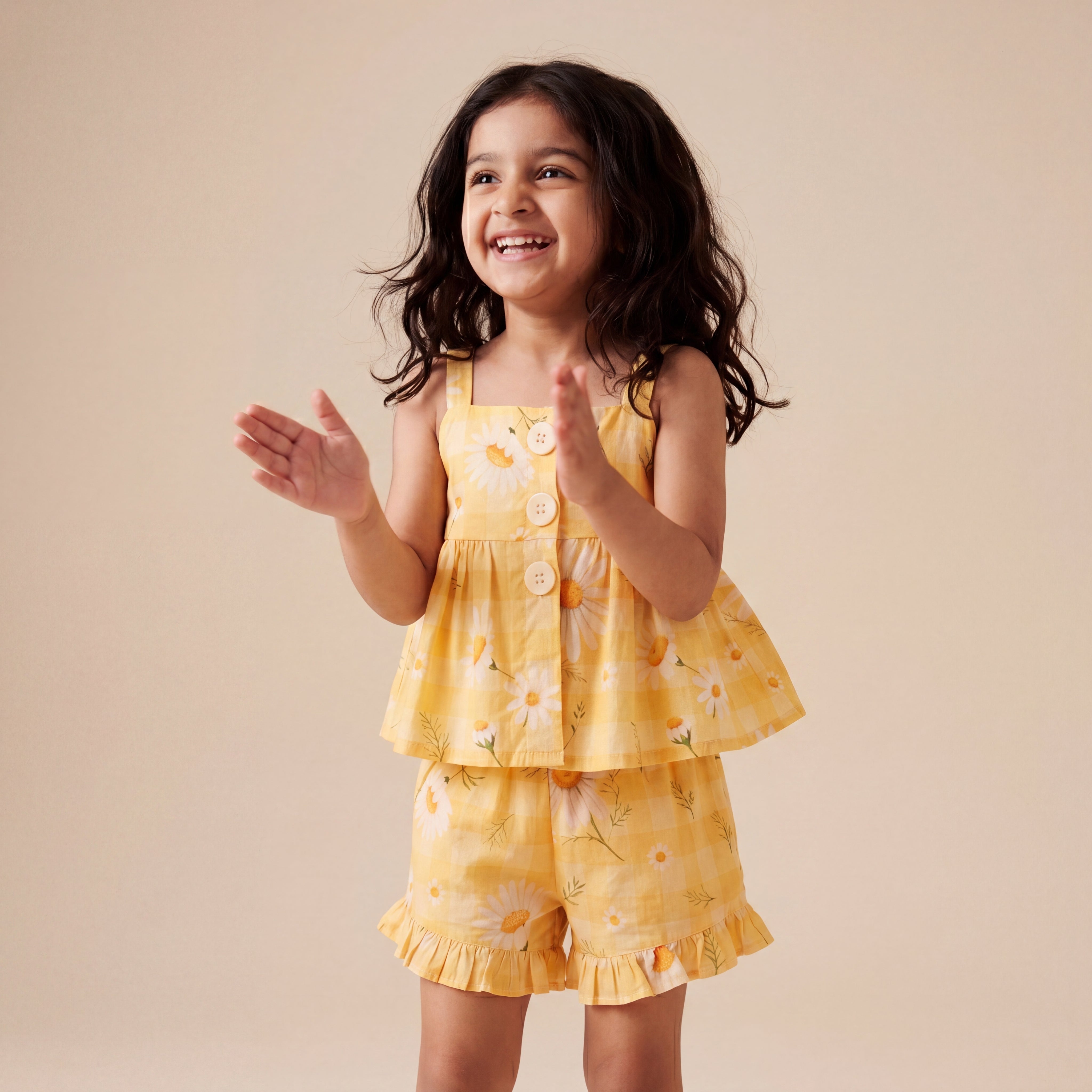 Marigold Yellow Cotton Cord Set