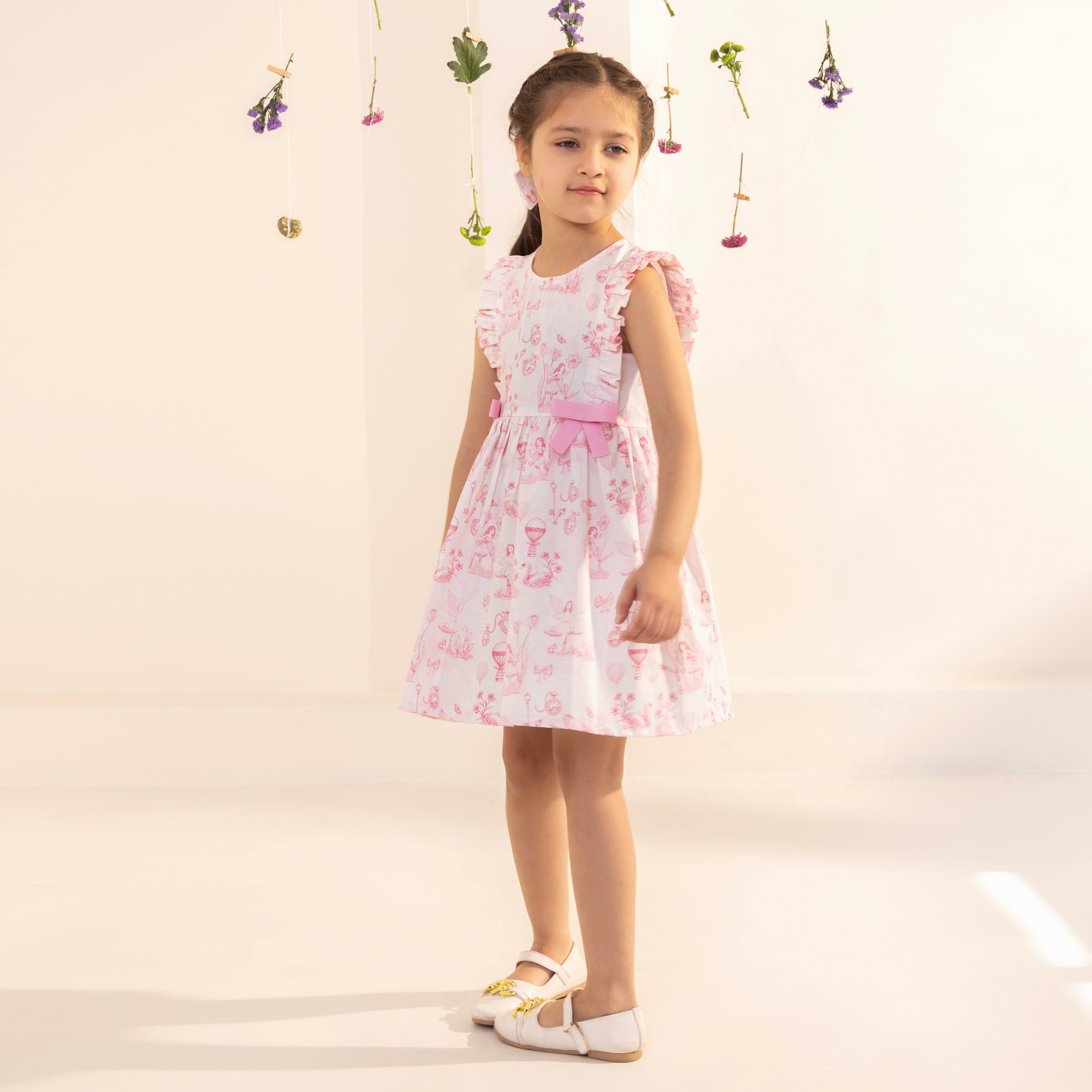 Iris Pink Toile Summer Dress - Bibbity Bobbity