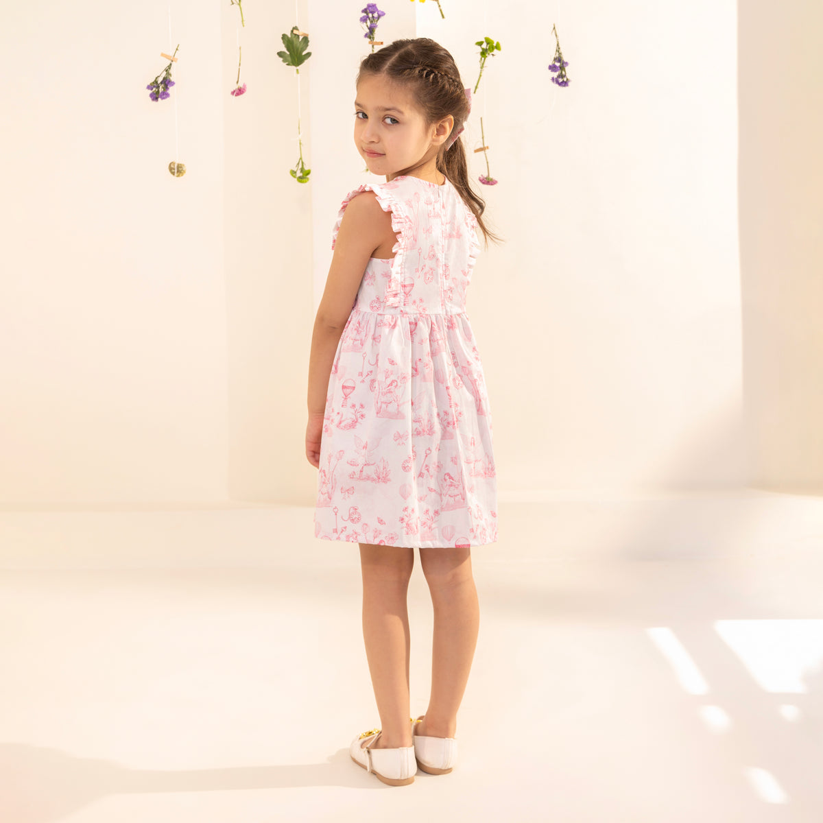 Iris Pink Toile Summer Dress - Bibbity Bobbity