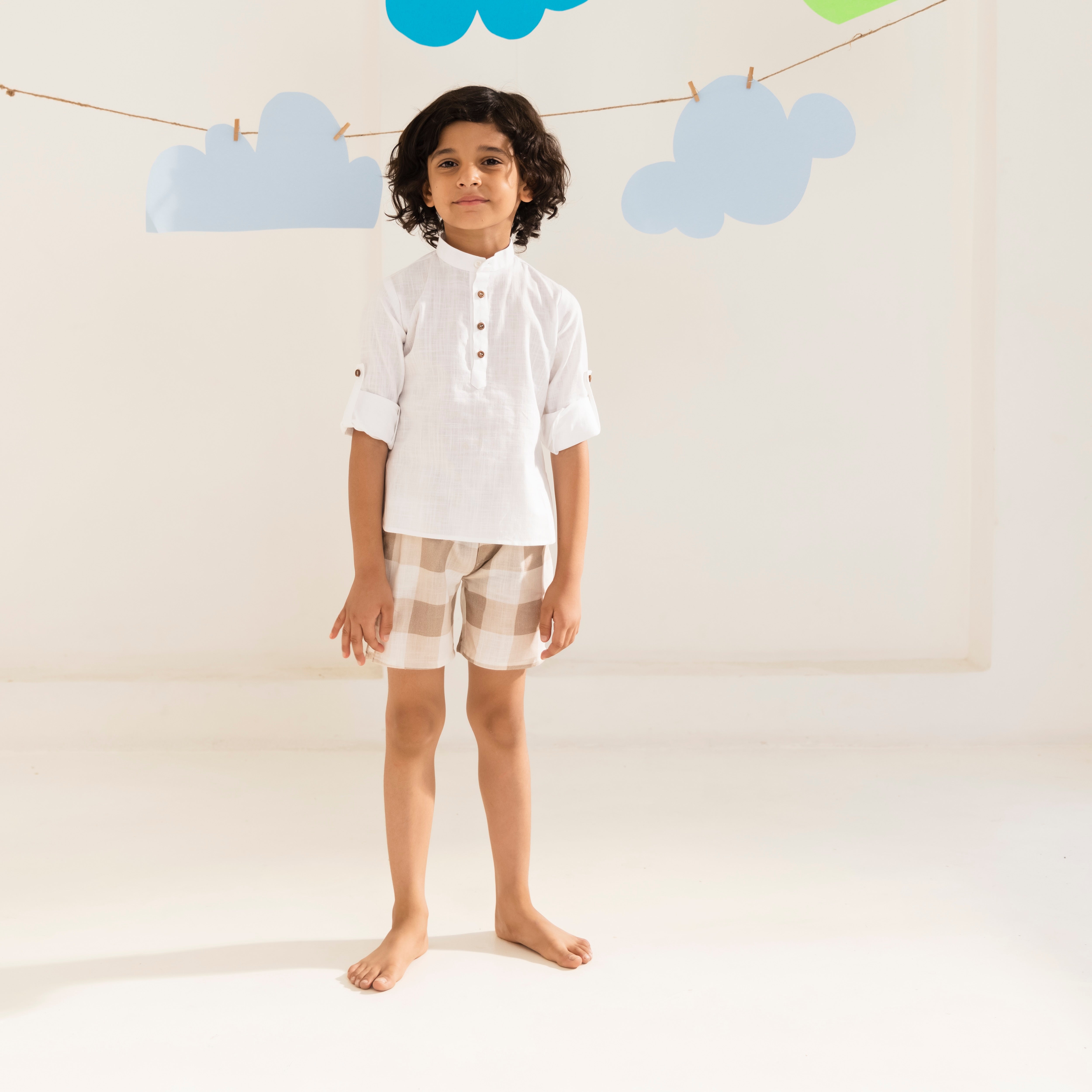 Jasper Checkered Linen Cord Set