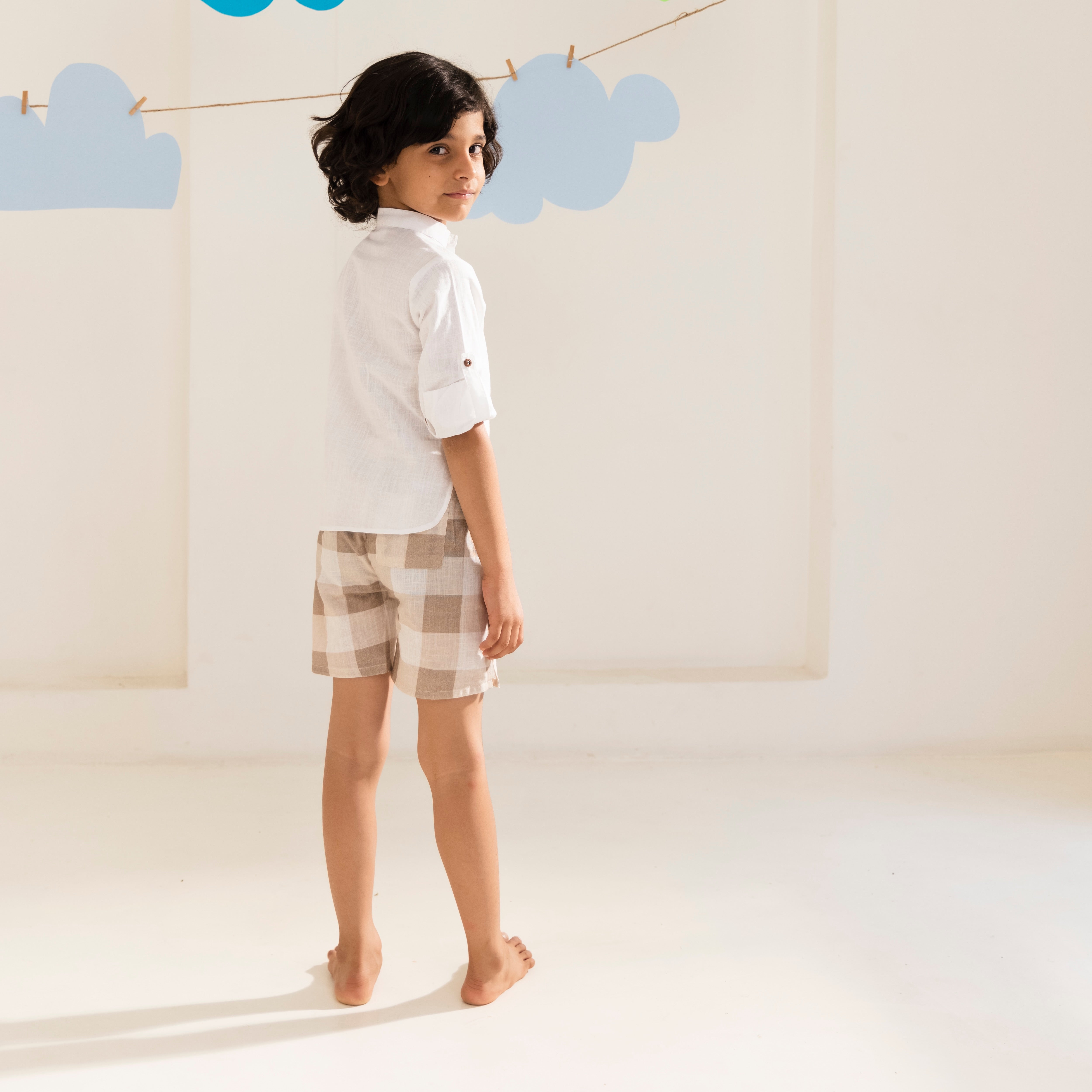 Jasper Checkered Linen Cord Set