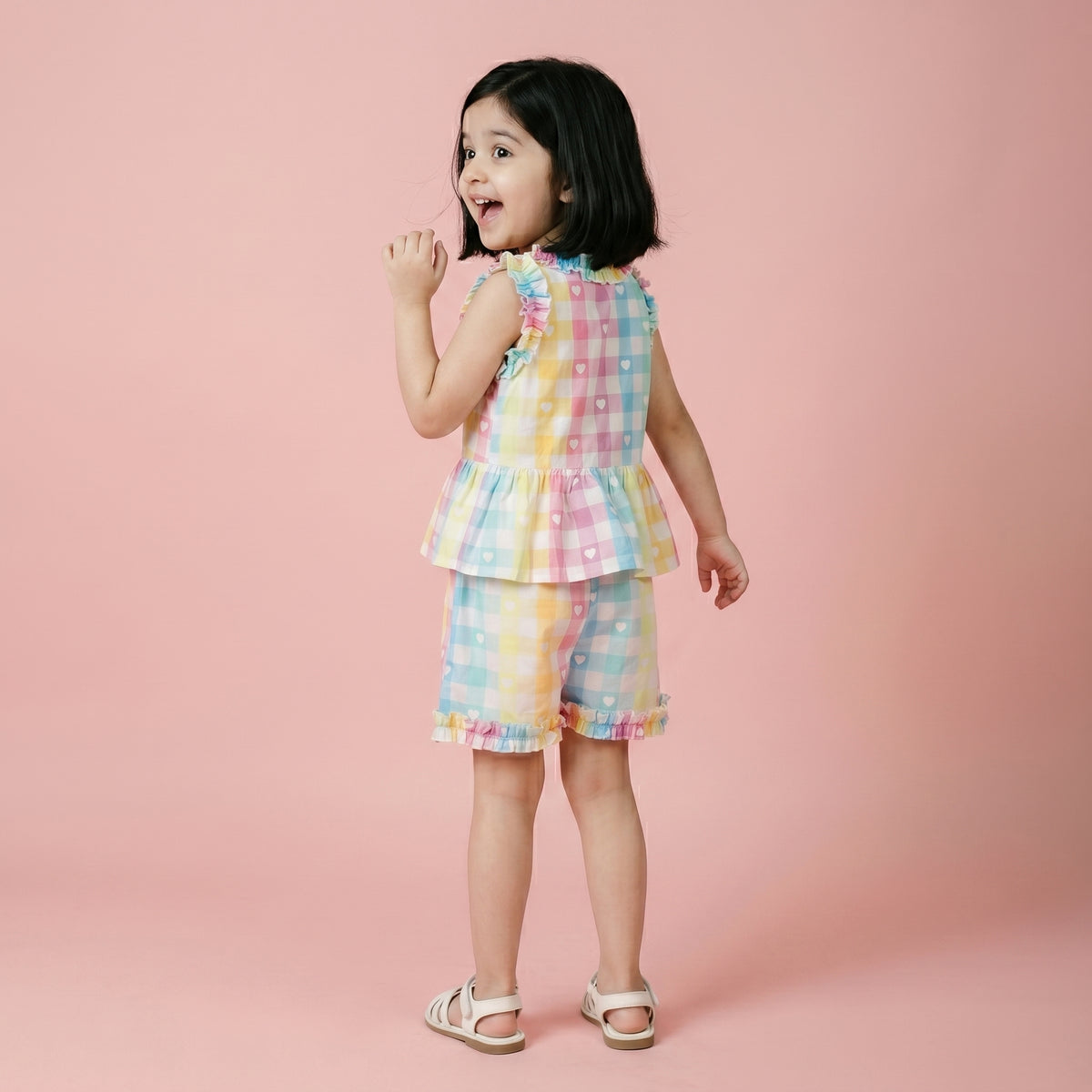 Lola Heart Cotton Coord Set with Shorts - Bibbity Bobbity