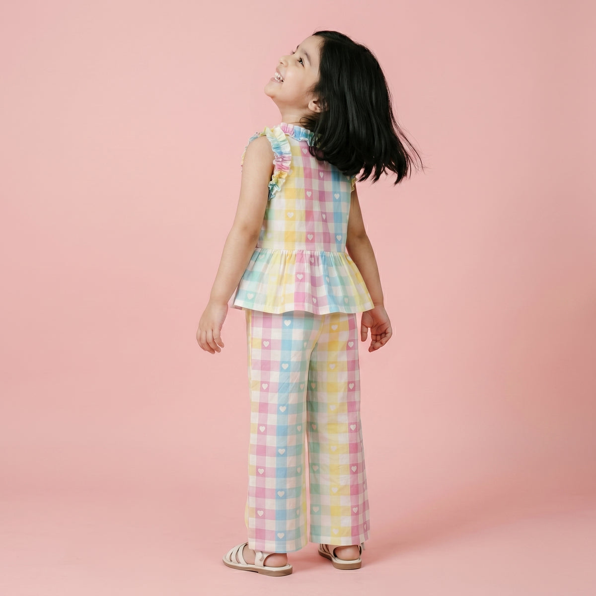 Lola Heart Cotton Coord Set with pants - Bibbity Bobbity