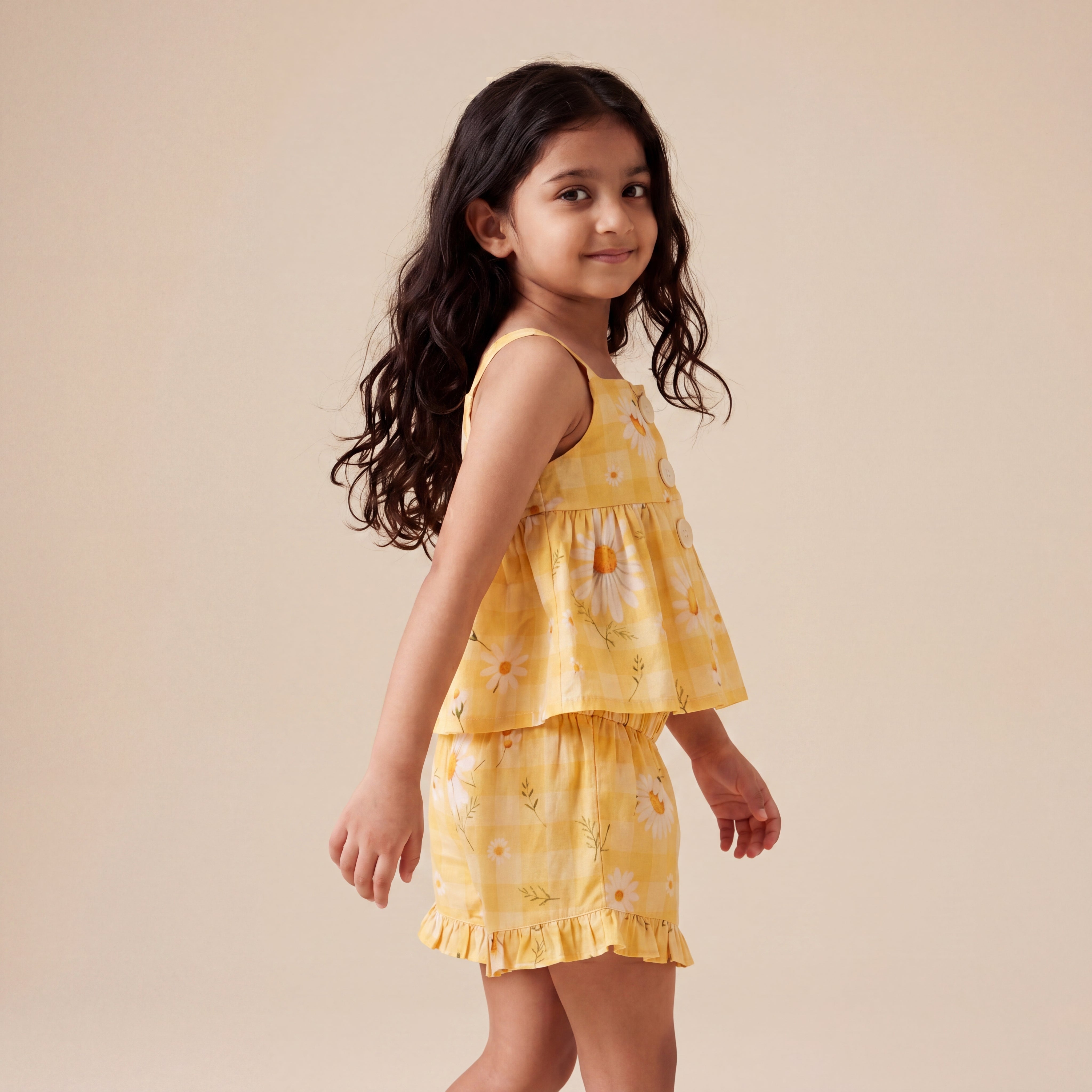 Marigold Yellow Cotton Cord Set - Bibbity Bobbity