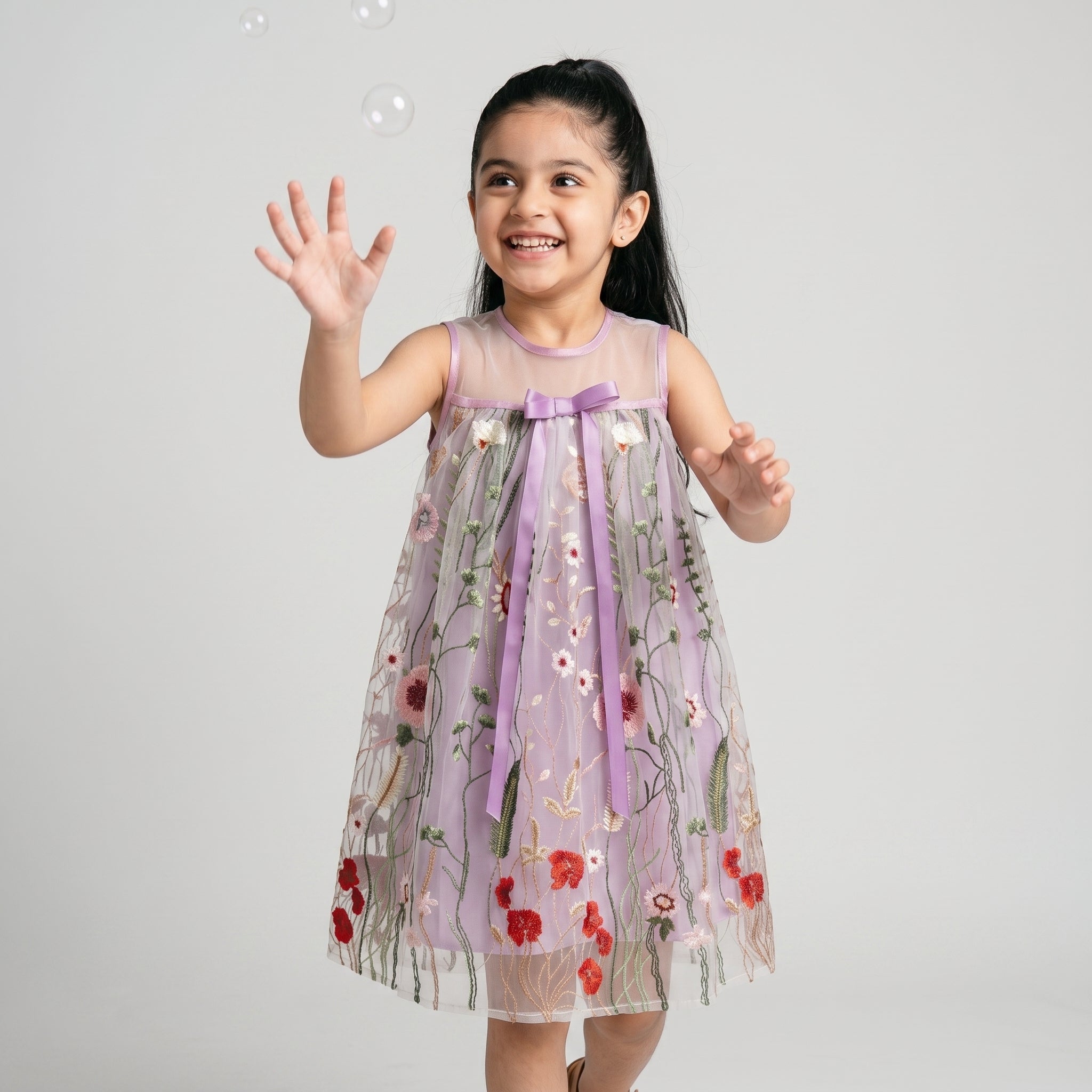 Mary Tulle Floral Dress - Bibbity Bobbity