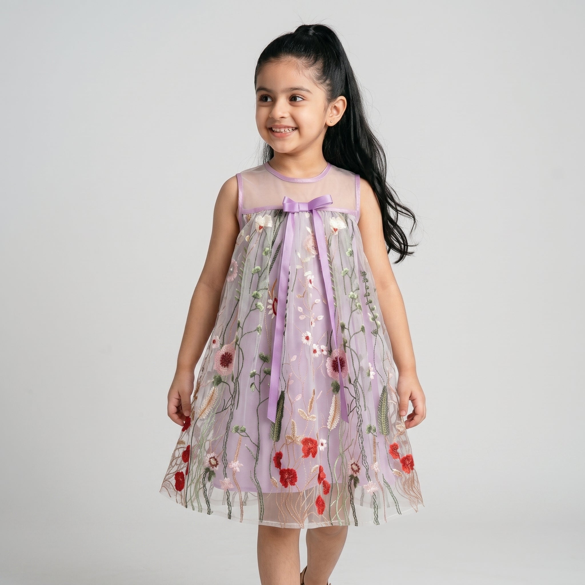 Mary Tulle Floral Dress - Bibbity Bobbity