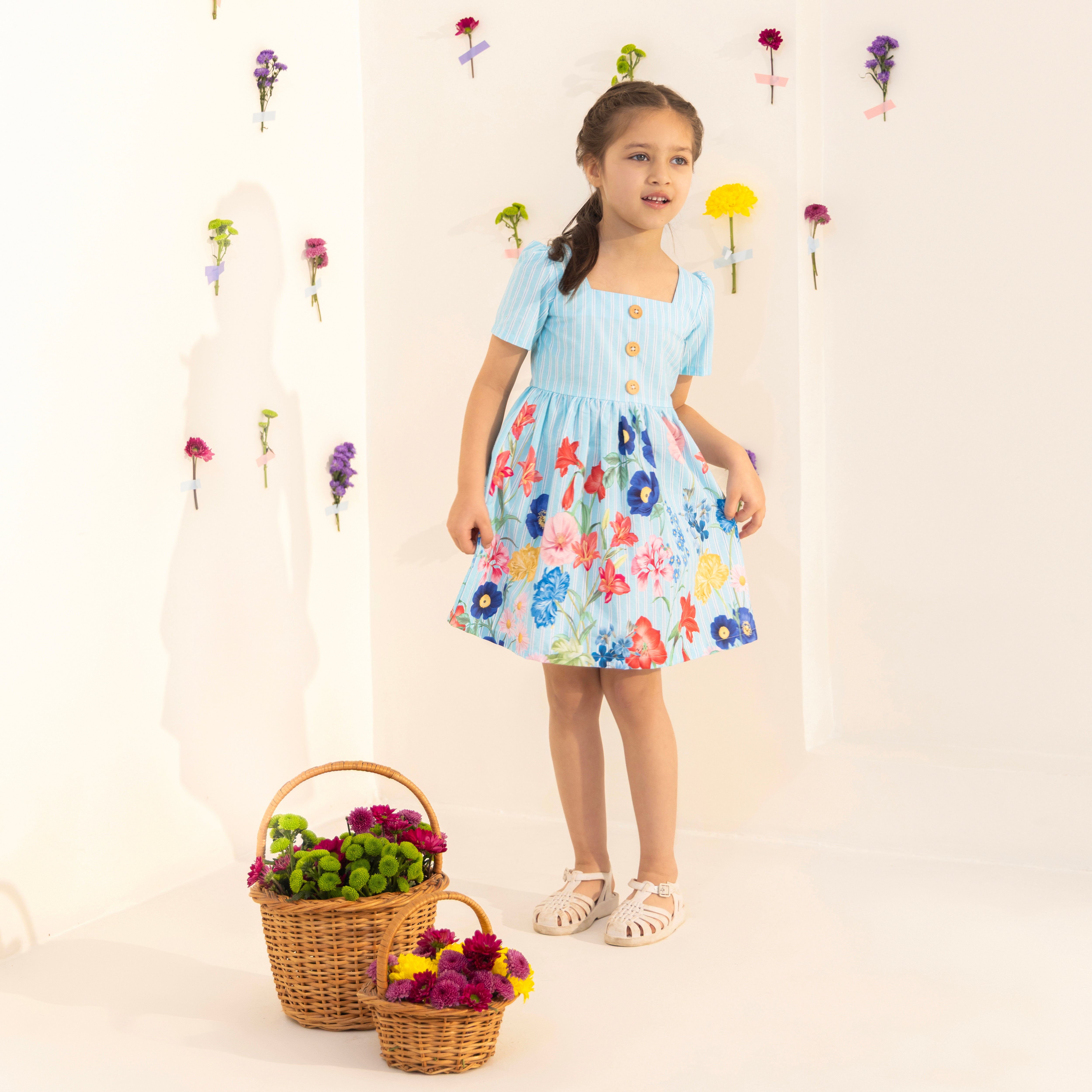Mavis Stripe Cotton Dress - Bibbity Bobbity