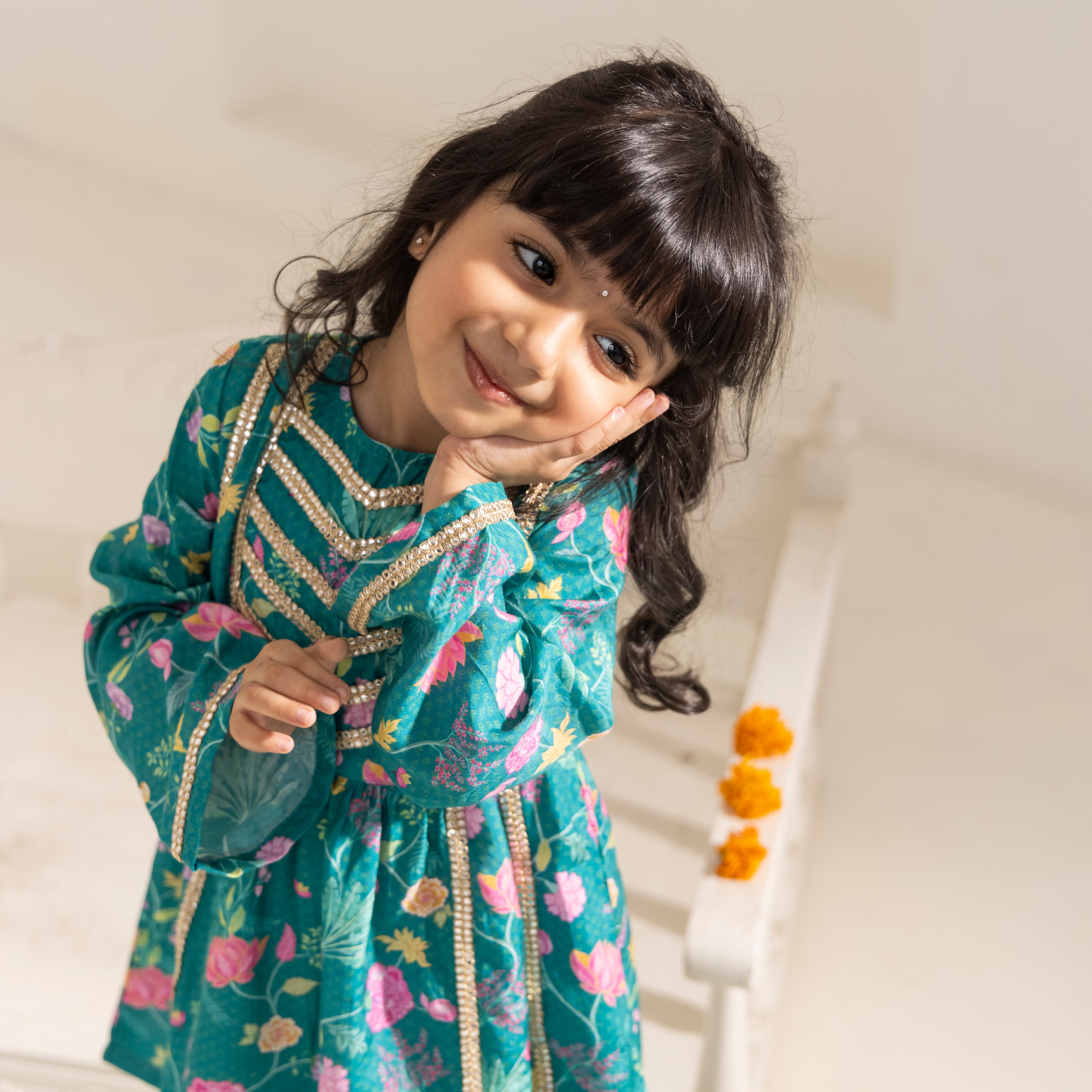 Mehrun Green Kurta Set