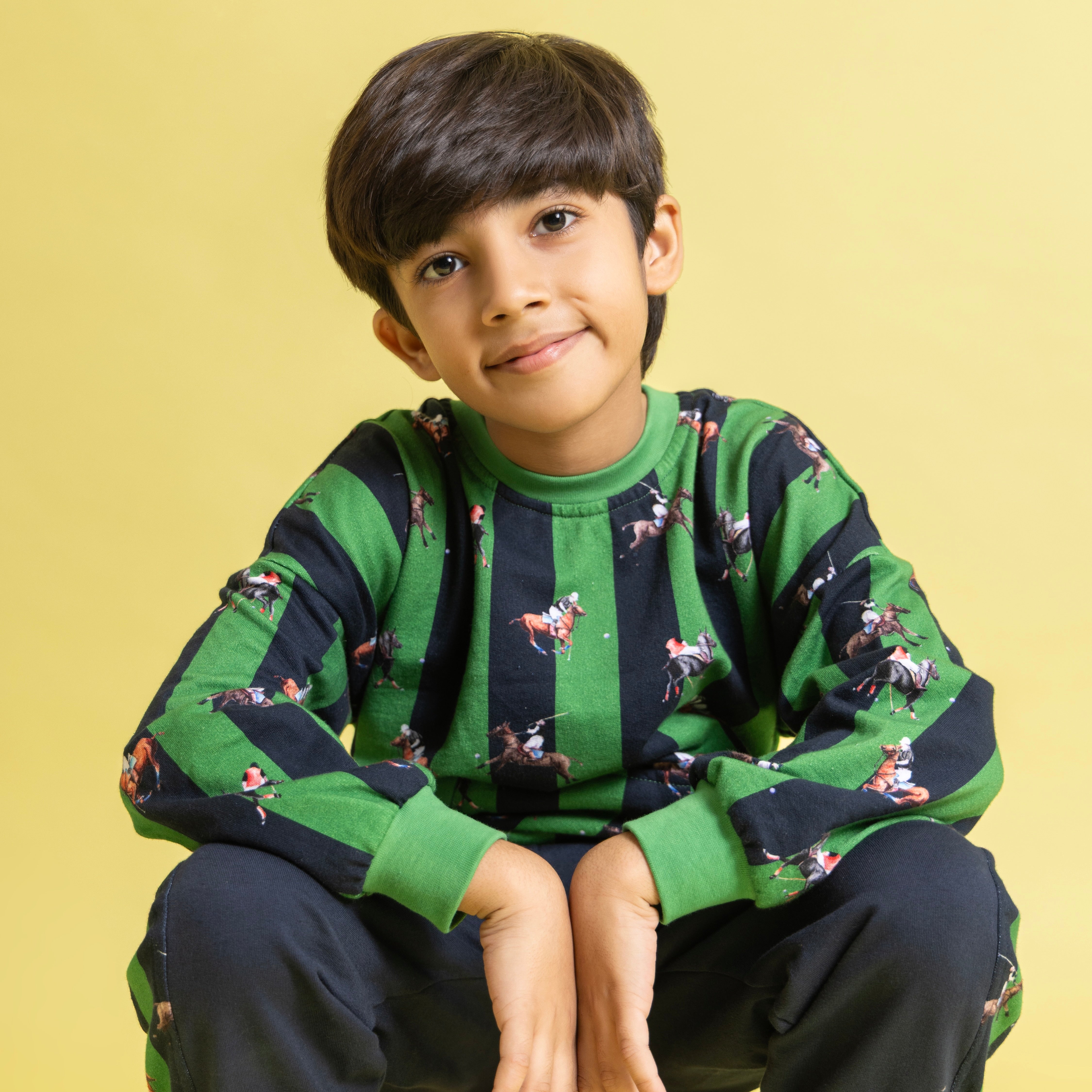 Nolan Green & Blue Stripe Track Set