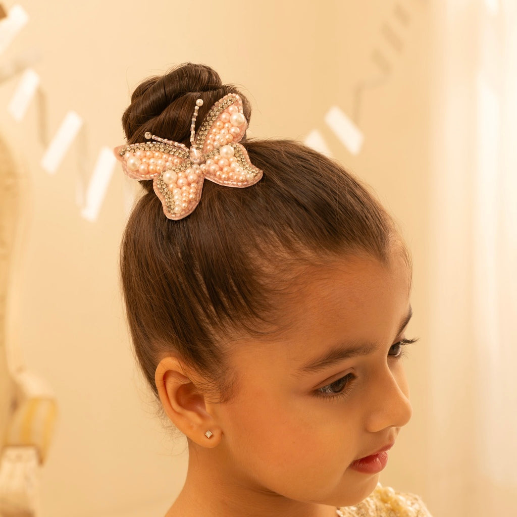 Pearl and Stone Butterfly Clip - Bibbity Bobbity