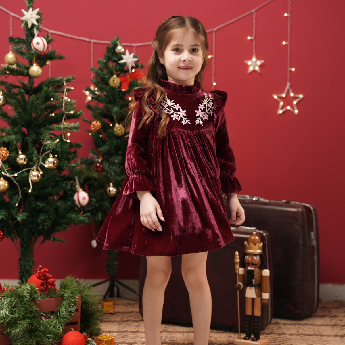Rue Dress - Elegant Velvet Kidswear | Bibbity Bobbity India