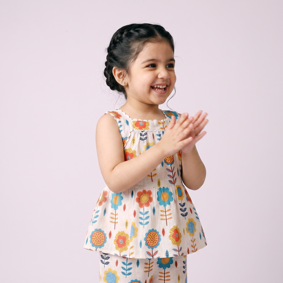 Solene floral Linen Coord Set - Bibbity Bobbity