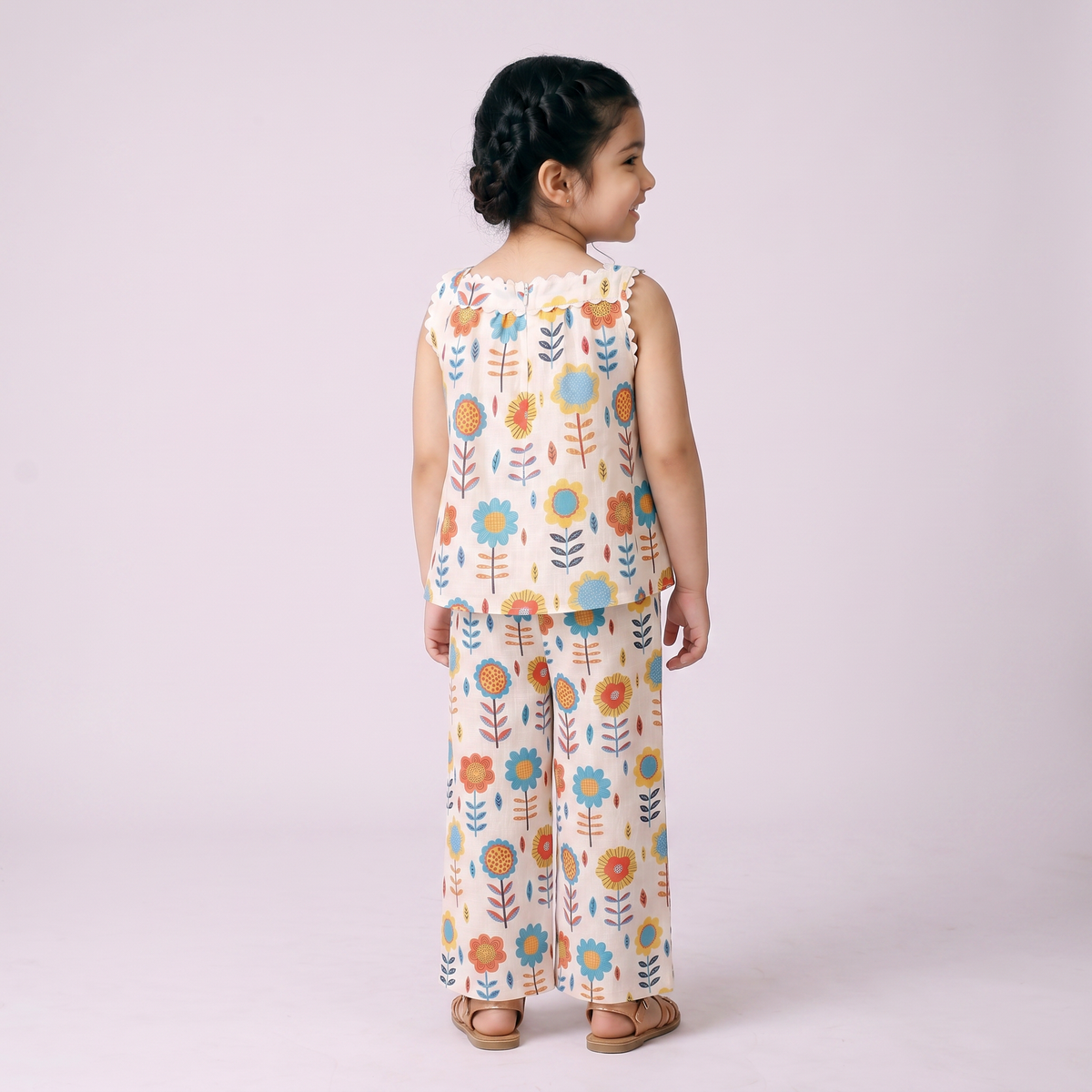 Solene floral Linen Coord Set - Bibbity Bobbity